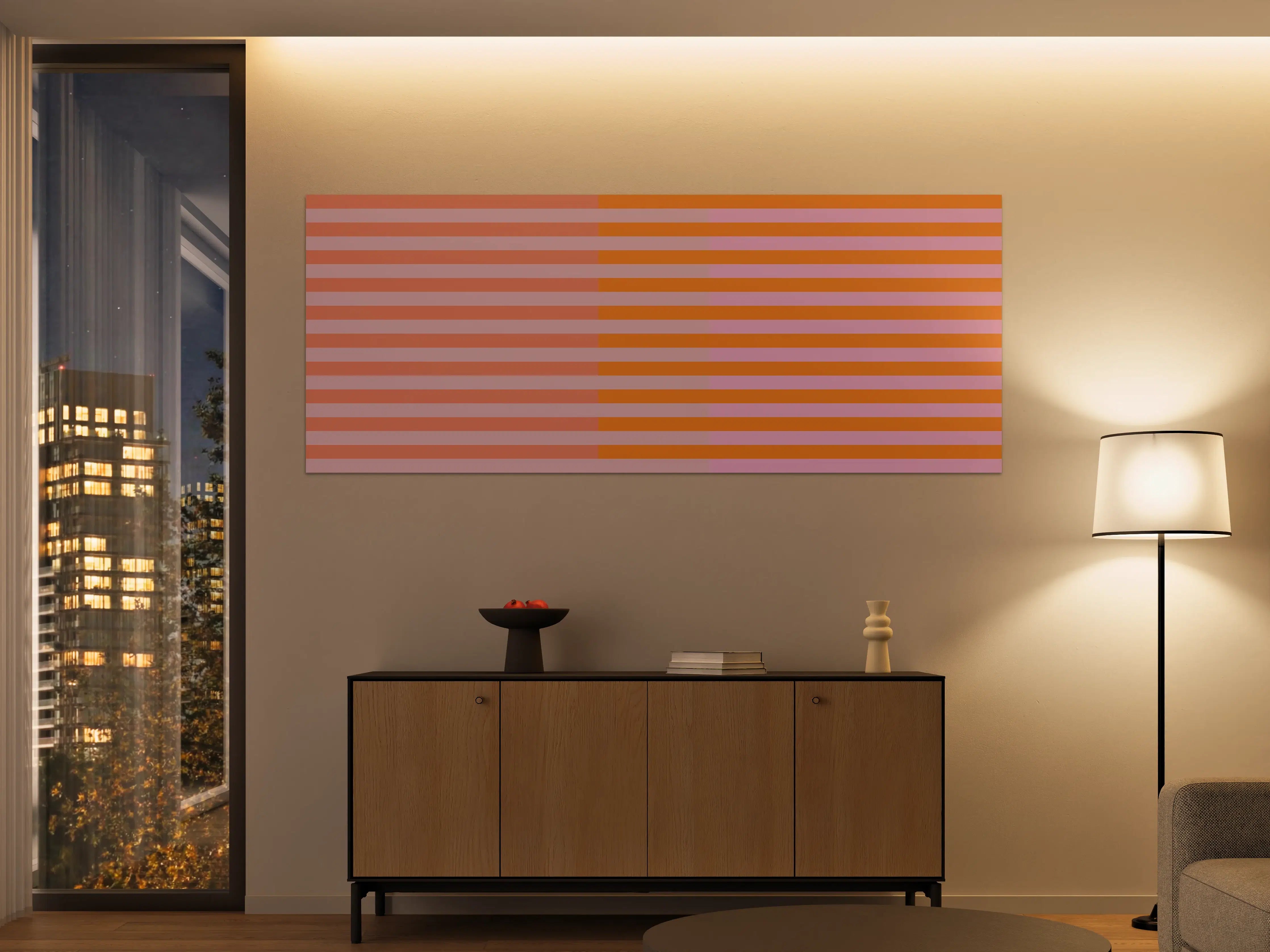 Große Wandbilder - The Oranges - Multy Stripes - Coral