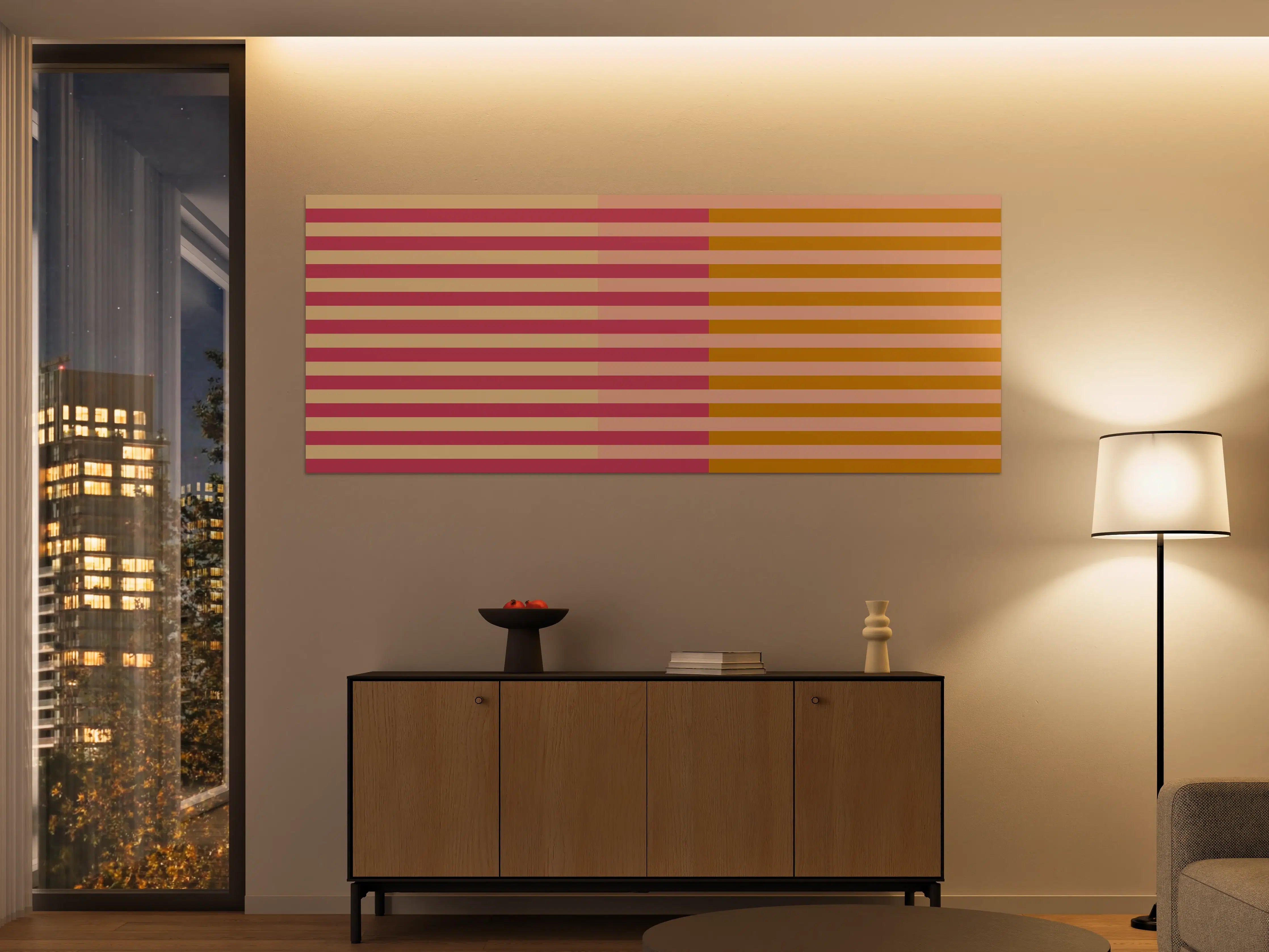 Große Wandbilder - The Oranges - Multy Stripes - Cotton Candy