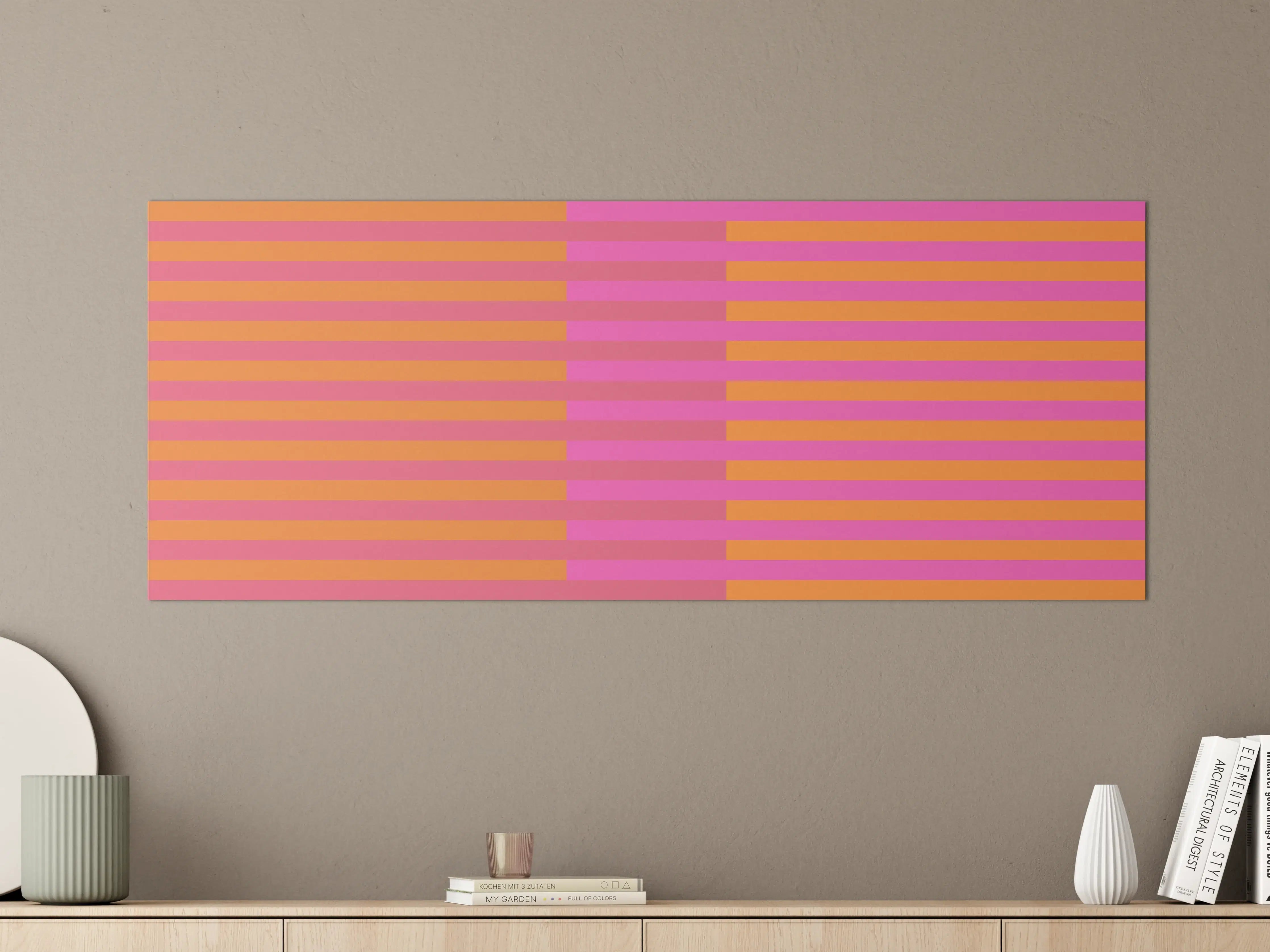 Große Wandbilder - The Oranges - Multy Stripes - Fuchsia