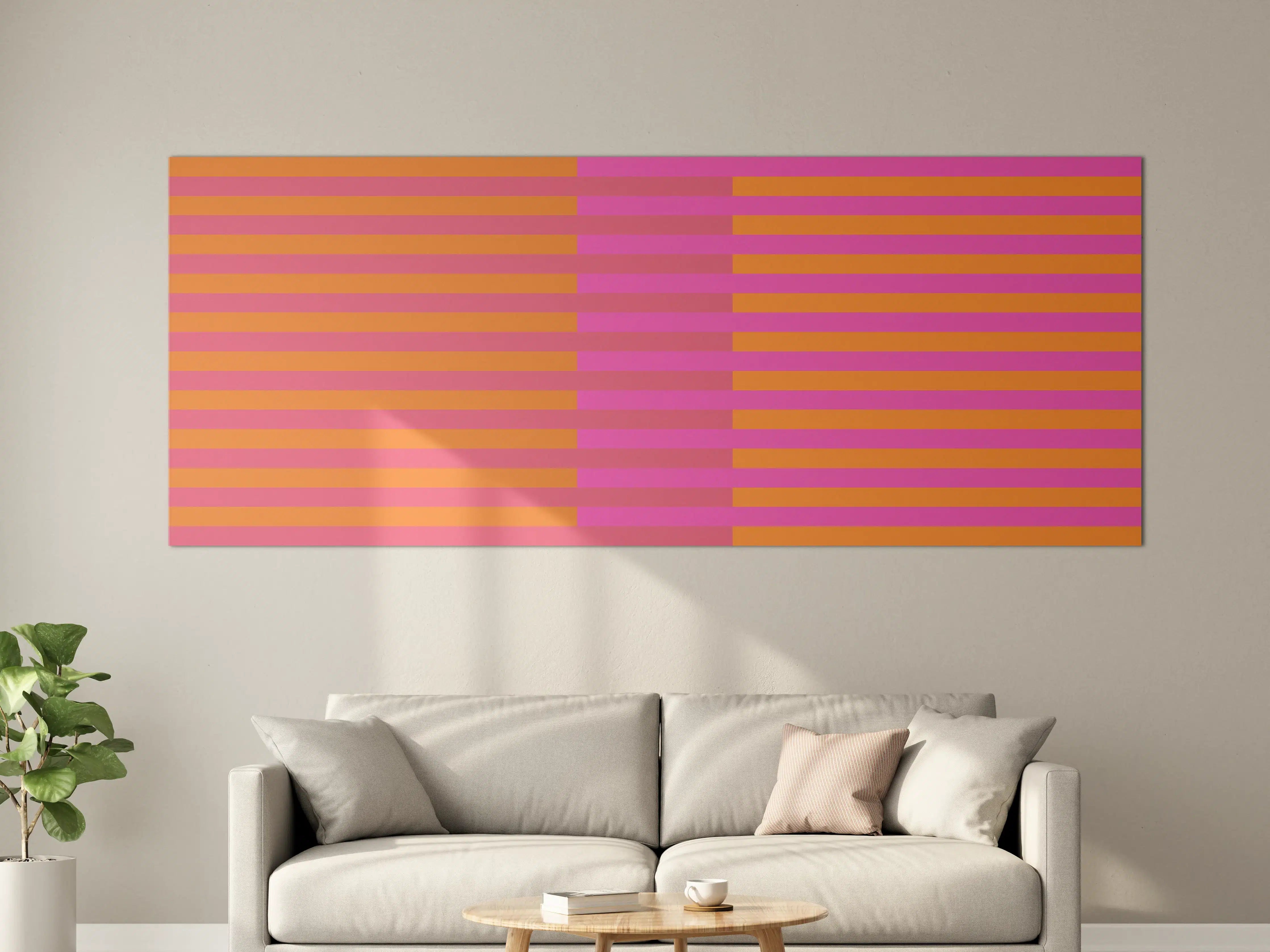 Große Wandbilder - The Oranges - Multy Stripes - Fuchsia