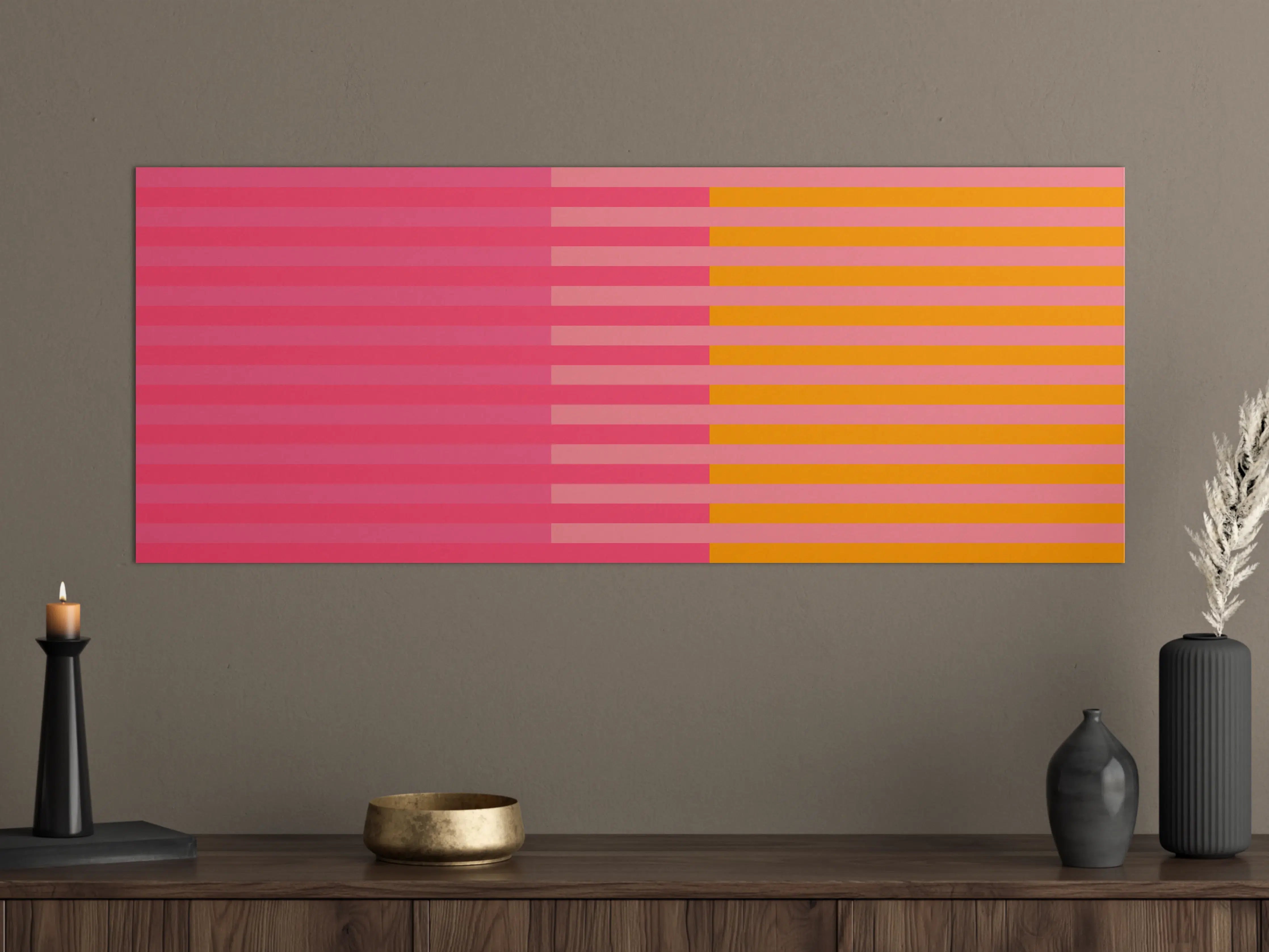 Große Wandbilder - The Oranges - Multy Stripes - Raspberry