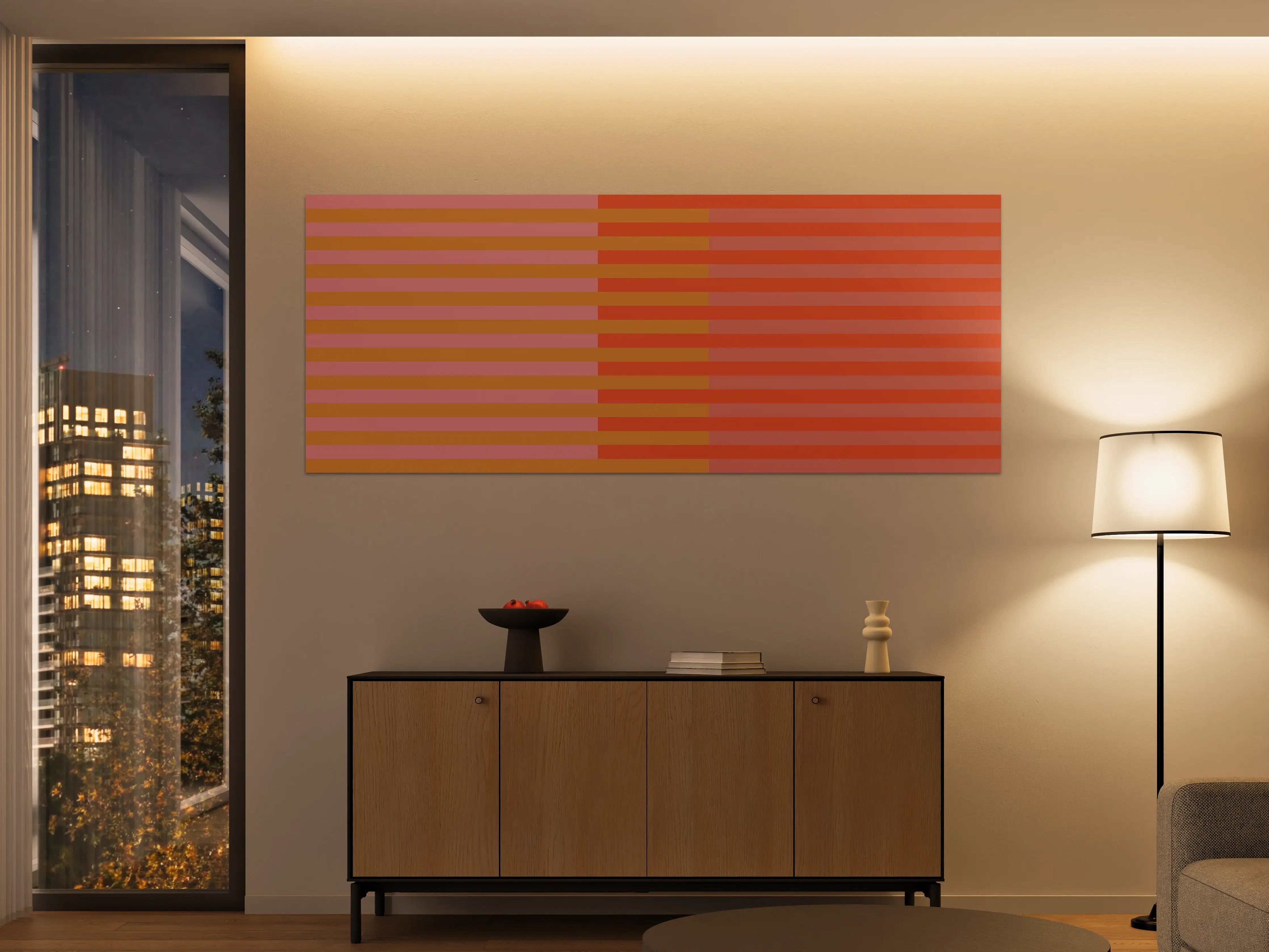 Große Wandbilder - The Oranges - Multy Stripes - Salmon