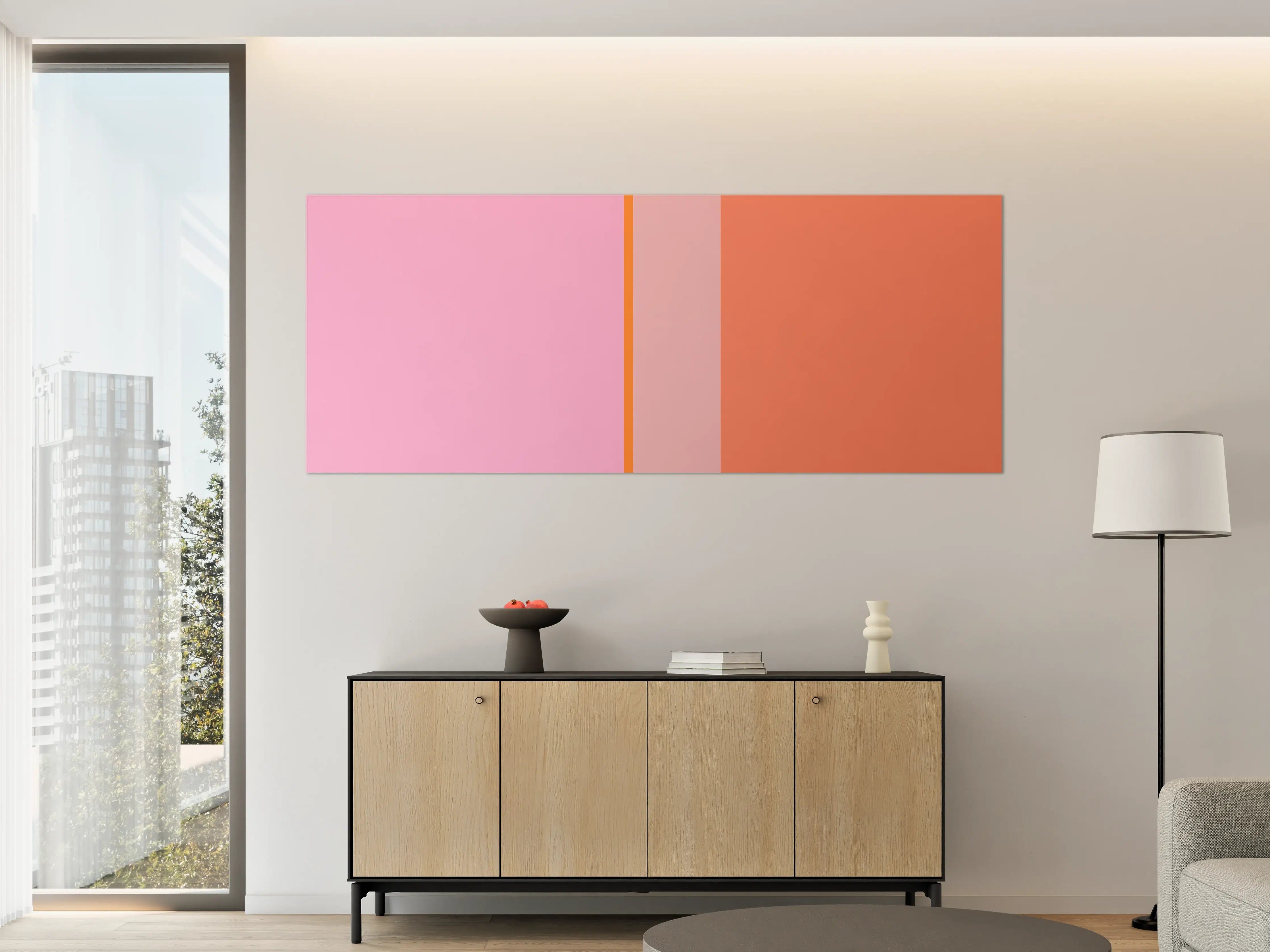 Große Wandbilder - The Oranges - Vertical - Coral