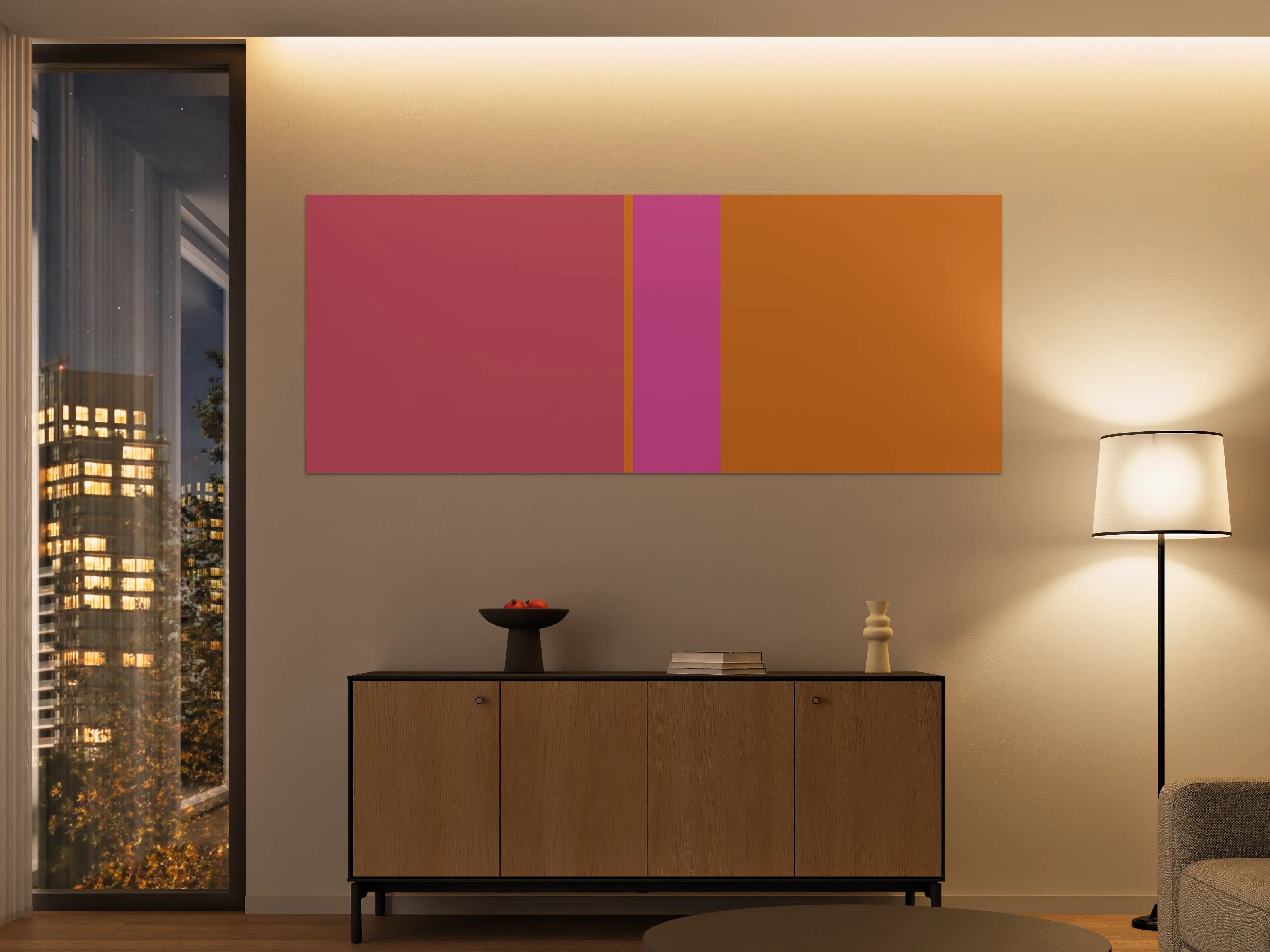 Große Wandbilder - The Oranges - Vertical - Fuchsia