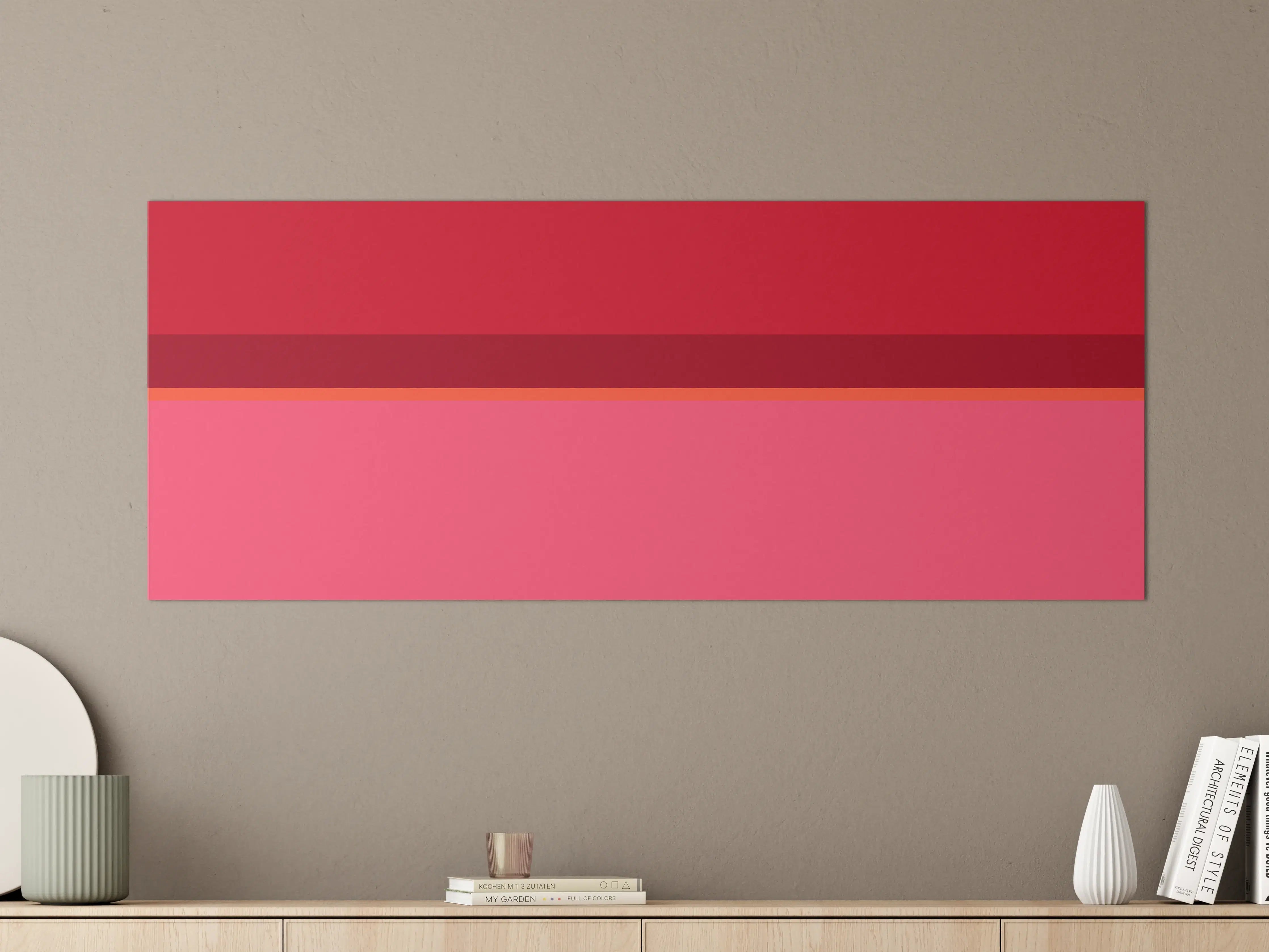 Große Wandbilder - The Reds - Horizontal - Pommagranate