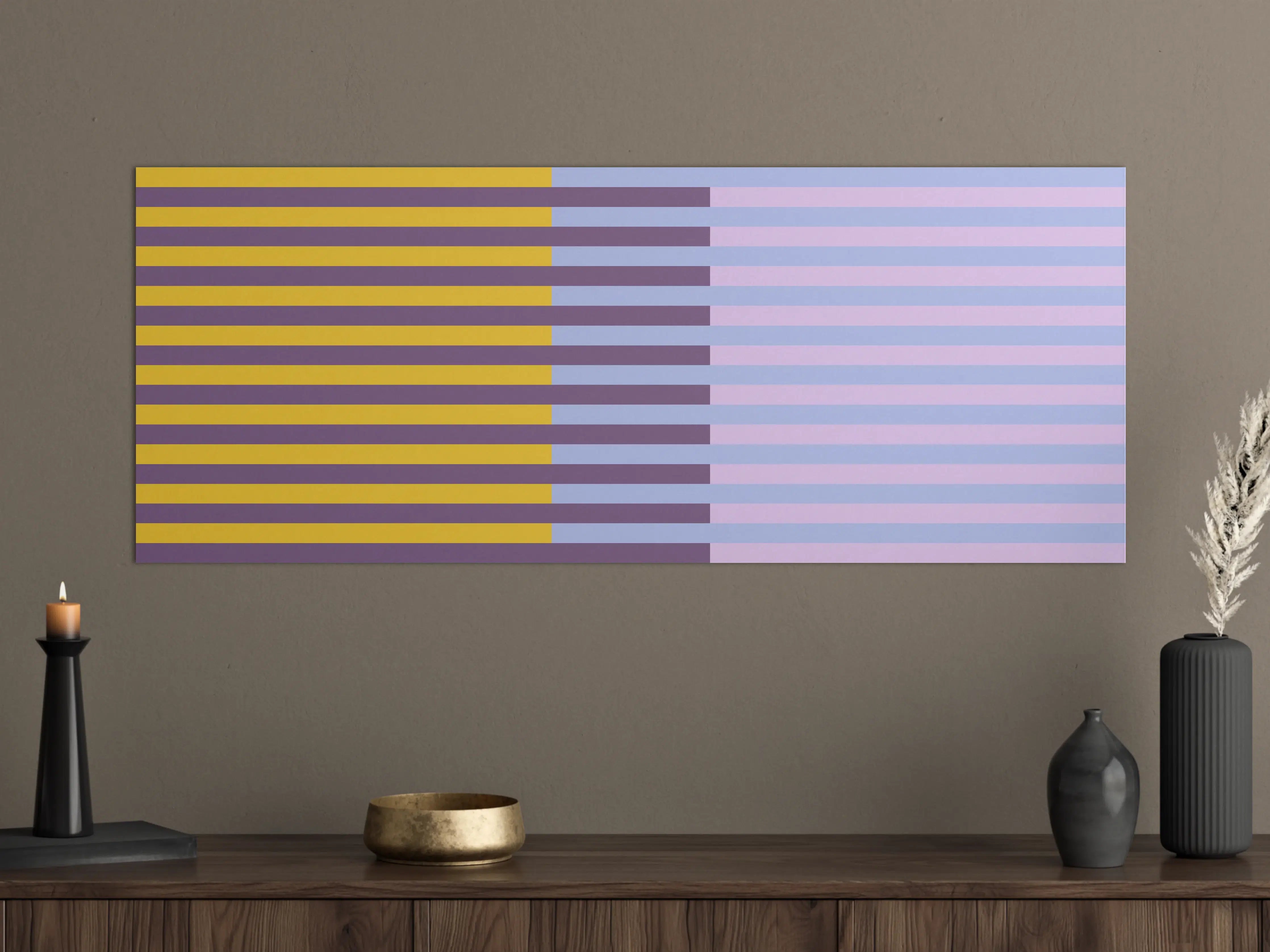 Große Wandbilder - The Springs - Multy Stripes - Lilac