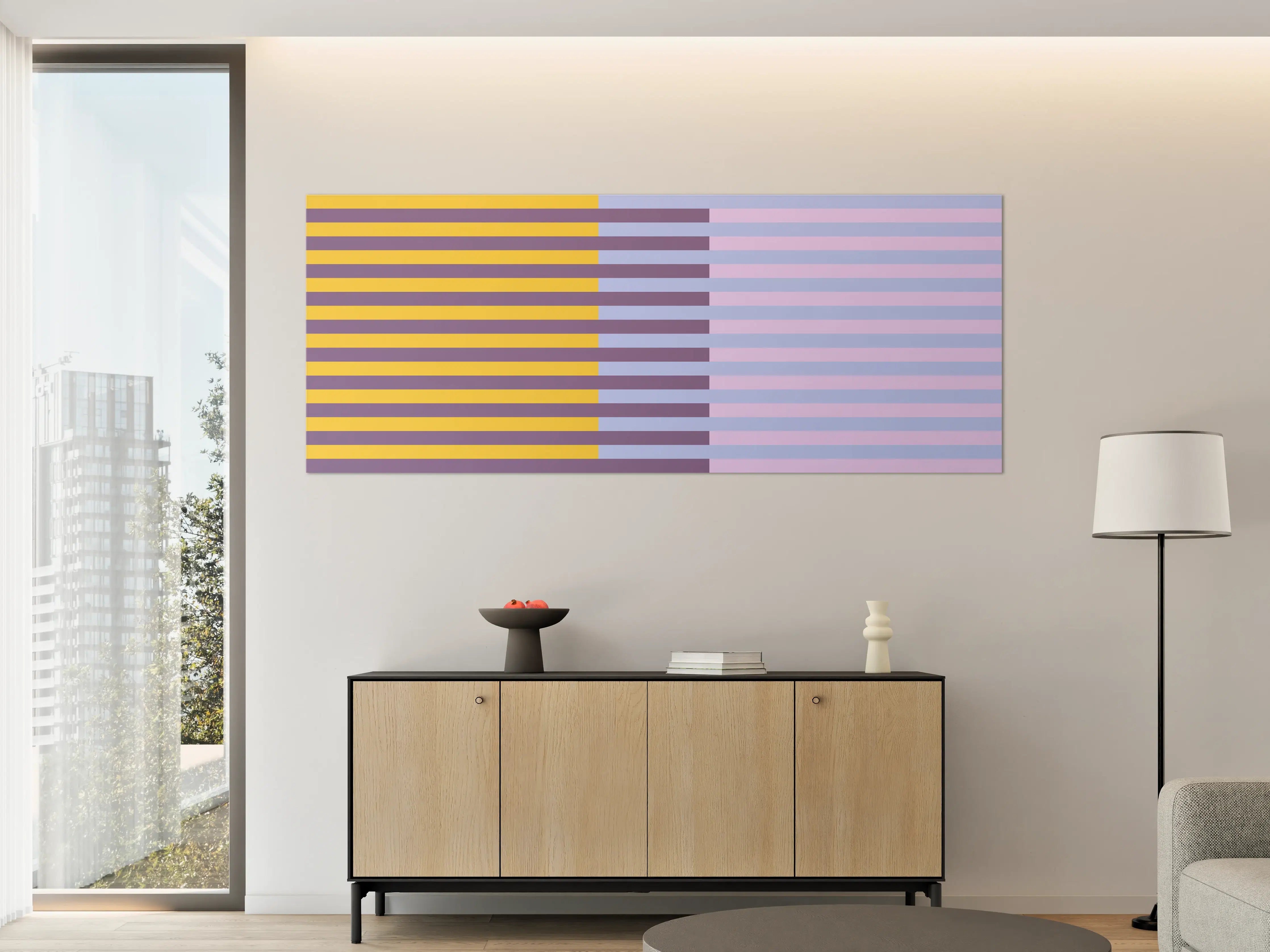 Große Wandbilder - The Springs - Multy Stripes - Lilac