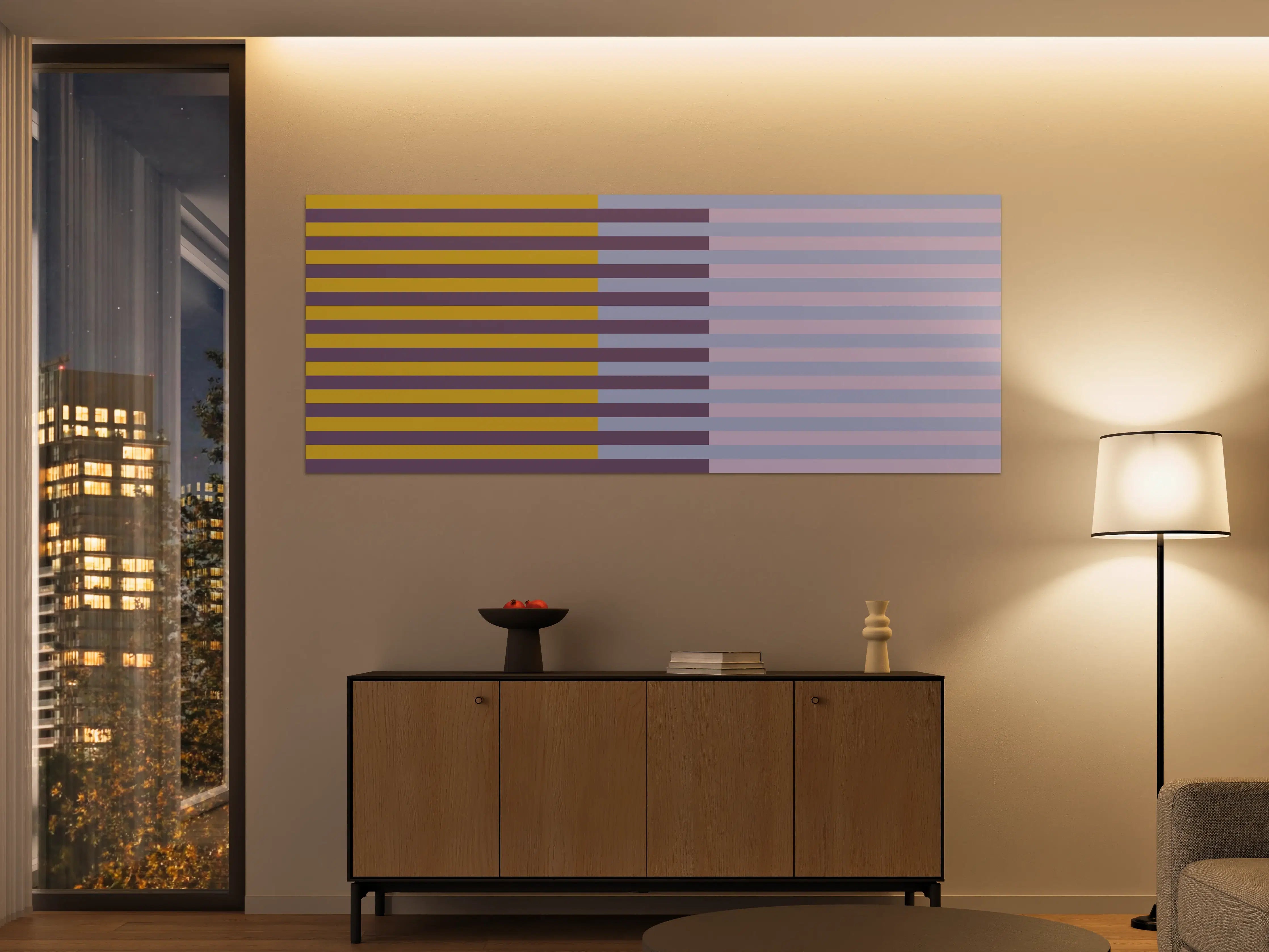 Große Wandbilder - The Springs - Multy Stripes - Lilac