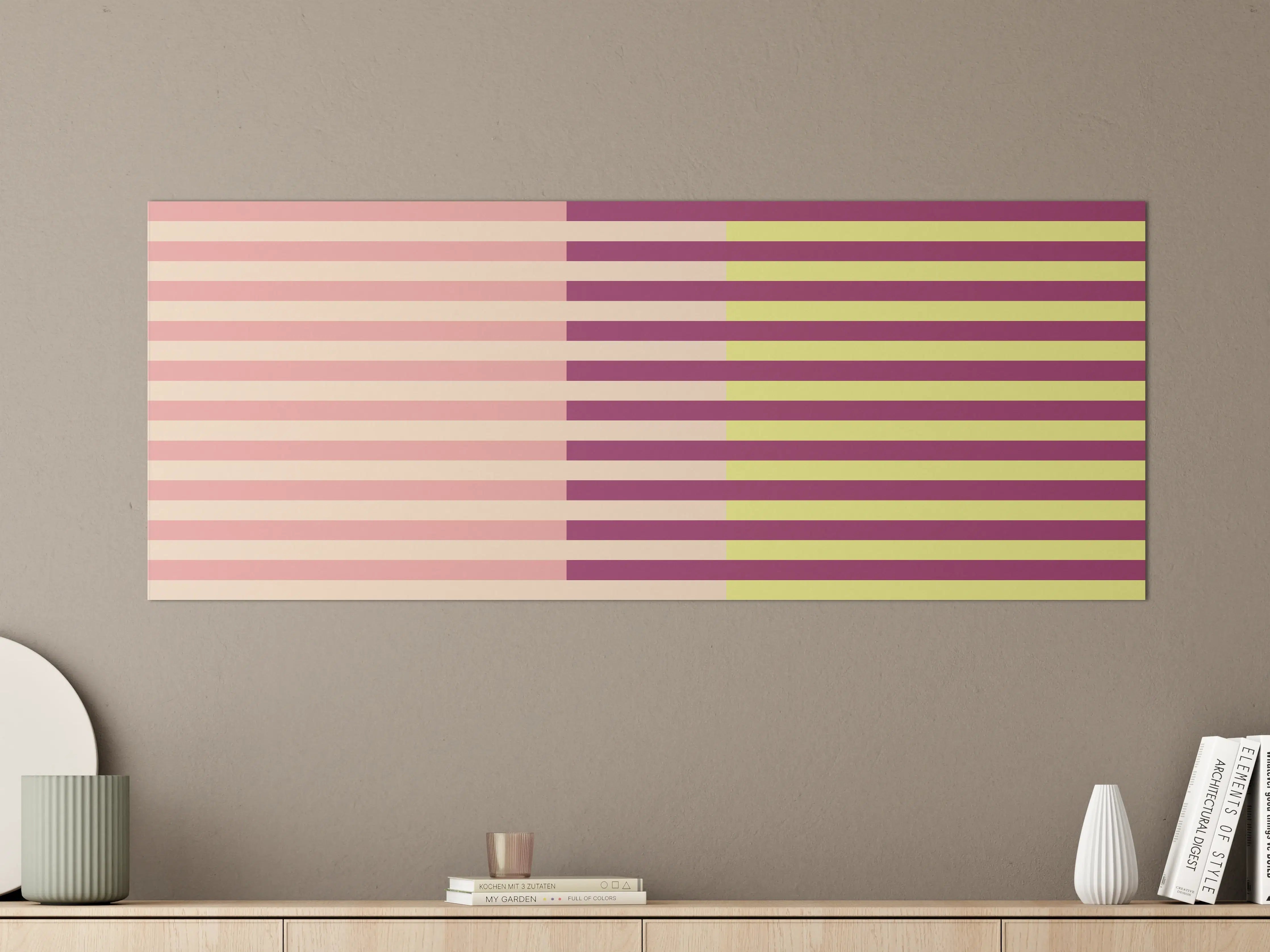Große Wandbilder - The Springs - Multy Stripes - Tulip