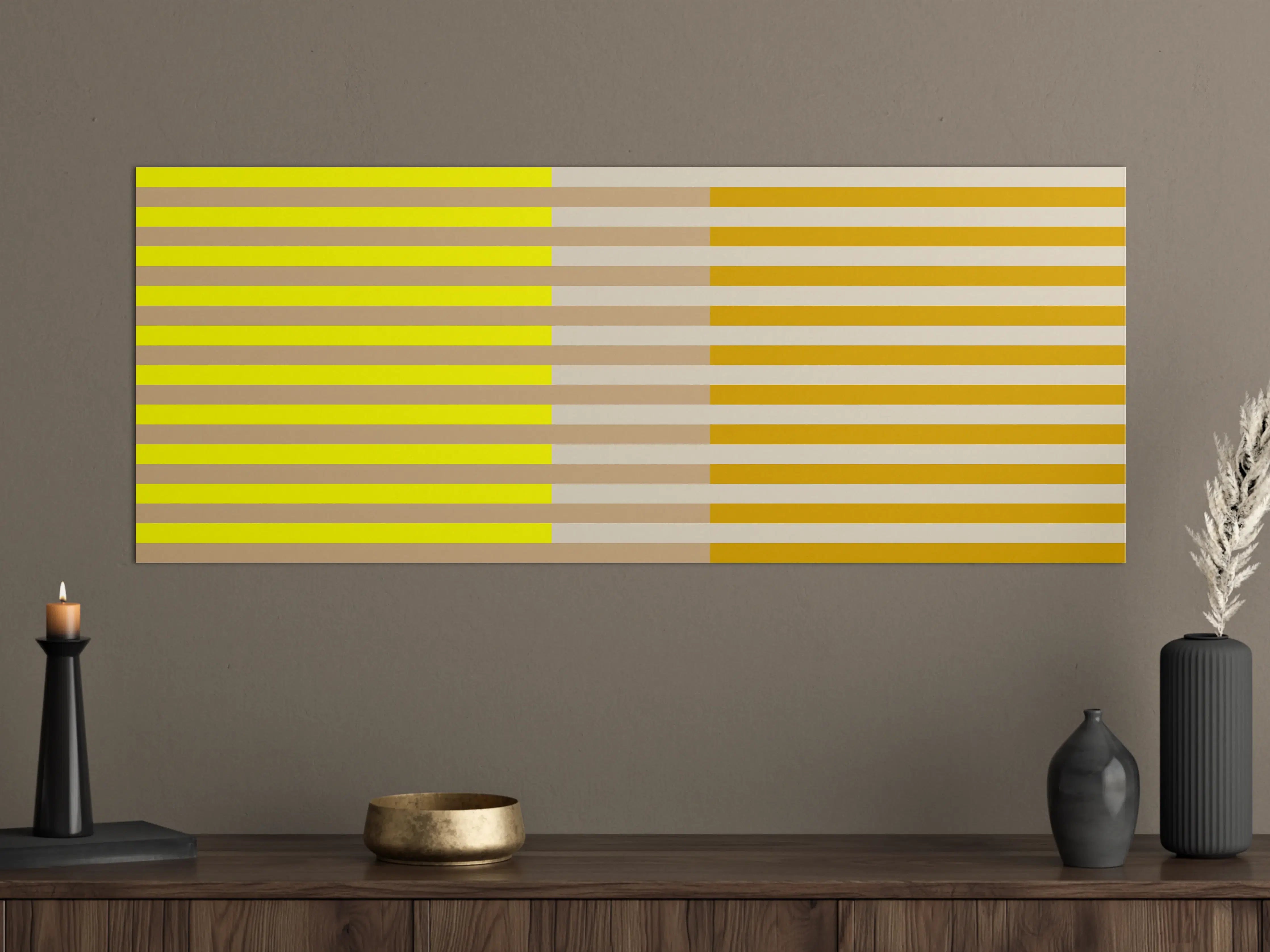 Große Wandbilder - The Yellows - Multy Stripes - Buttercup