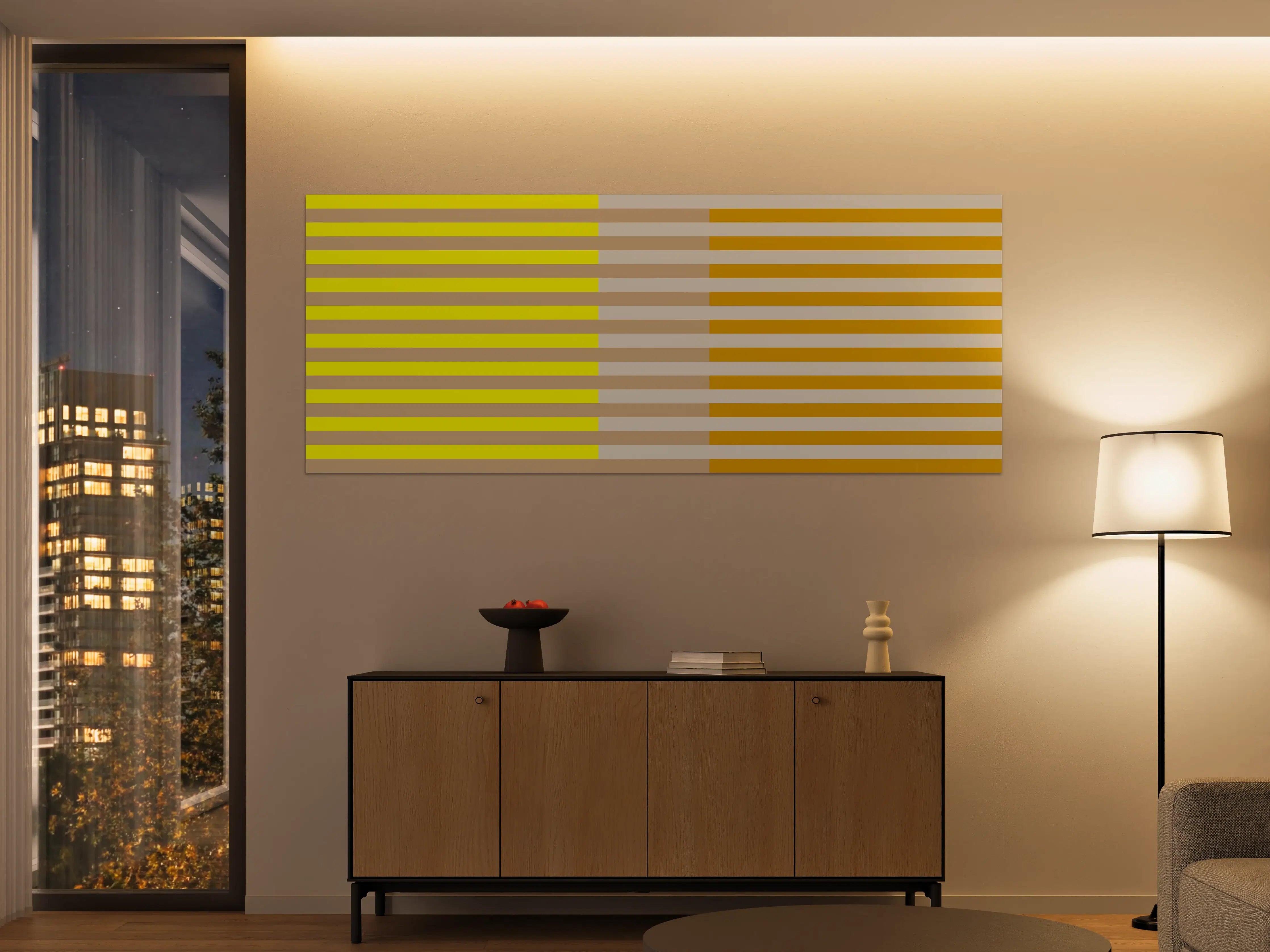 Große Wandbilder - The Yellows - Multy Stripes - Buttercup