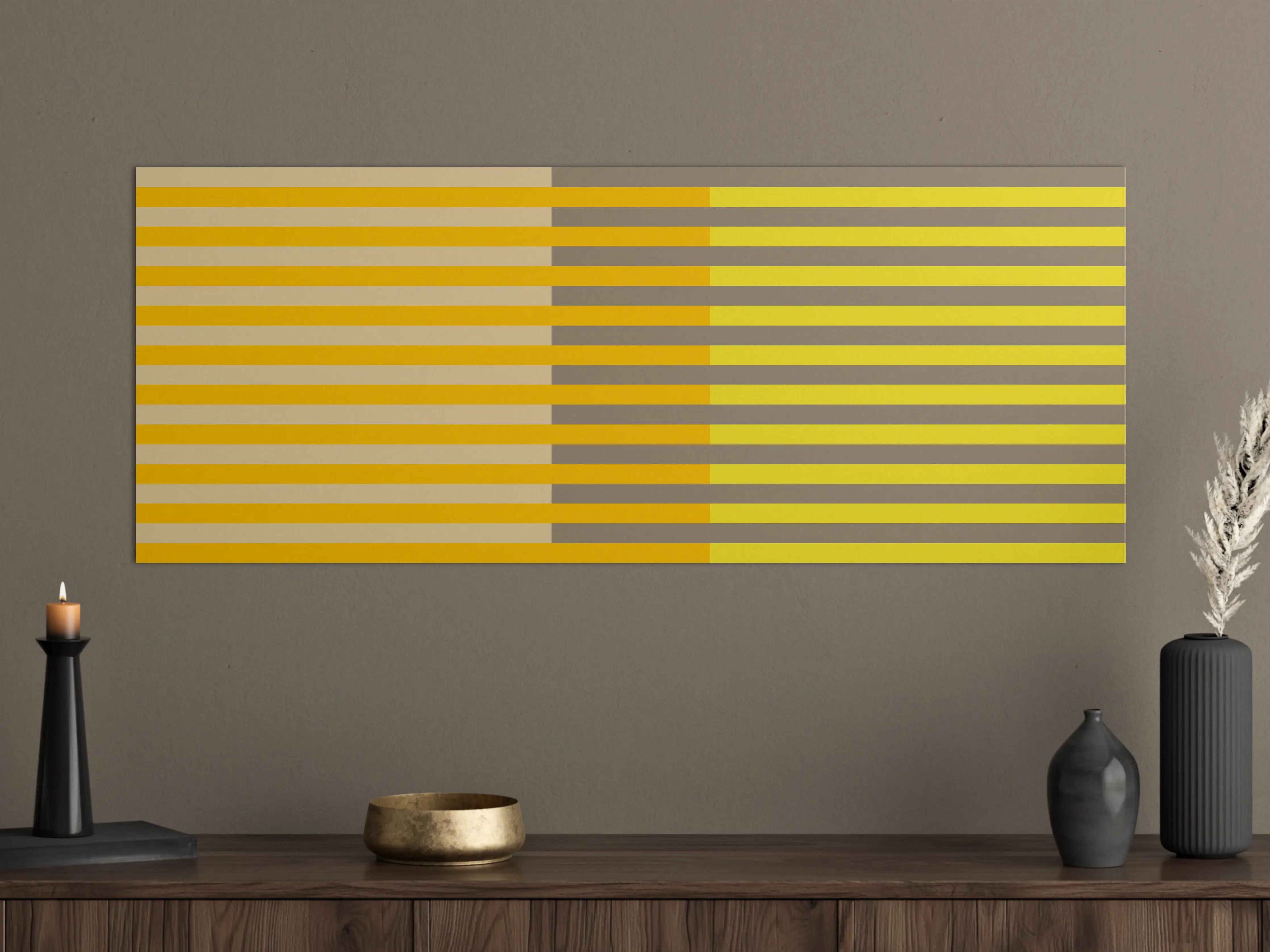 Große Wandbilder - The Yellows - Multy Stripes - Honey