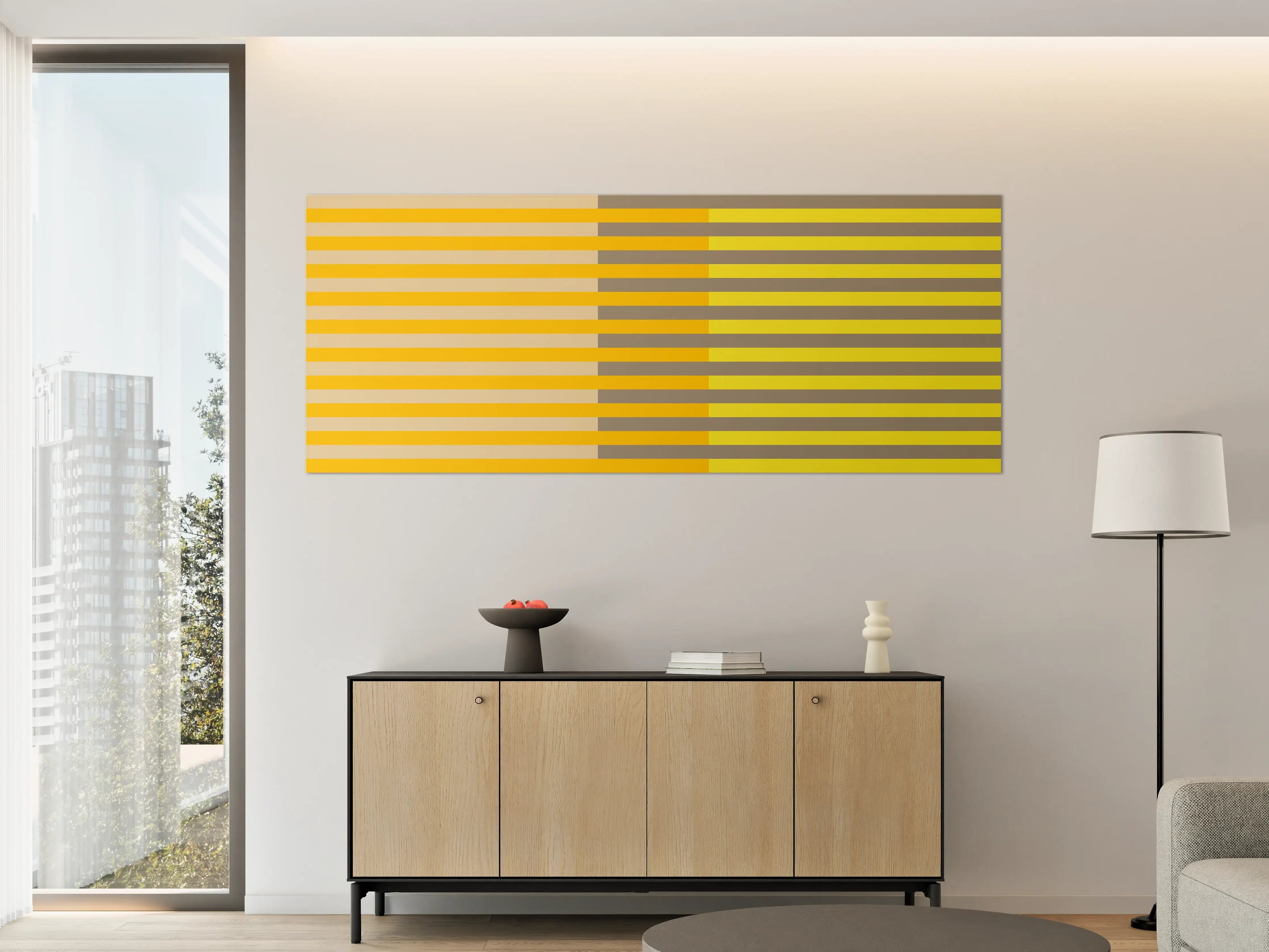 Große Wandbilder - The Yellows - Multy Stripes - Honey