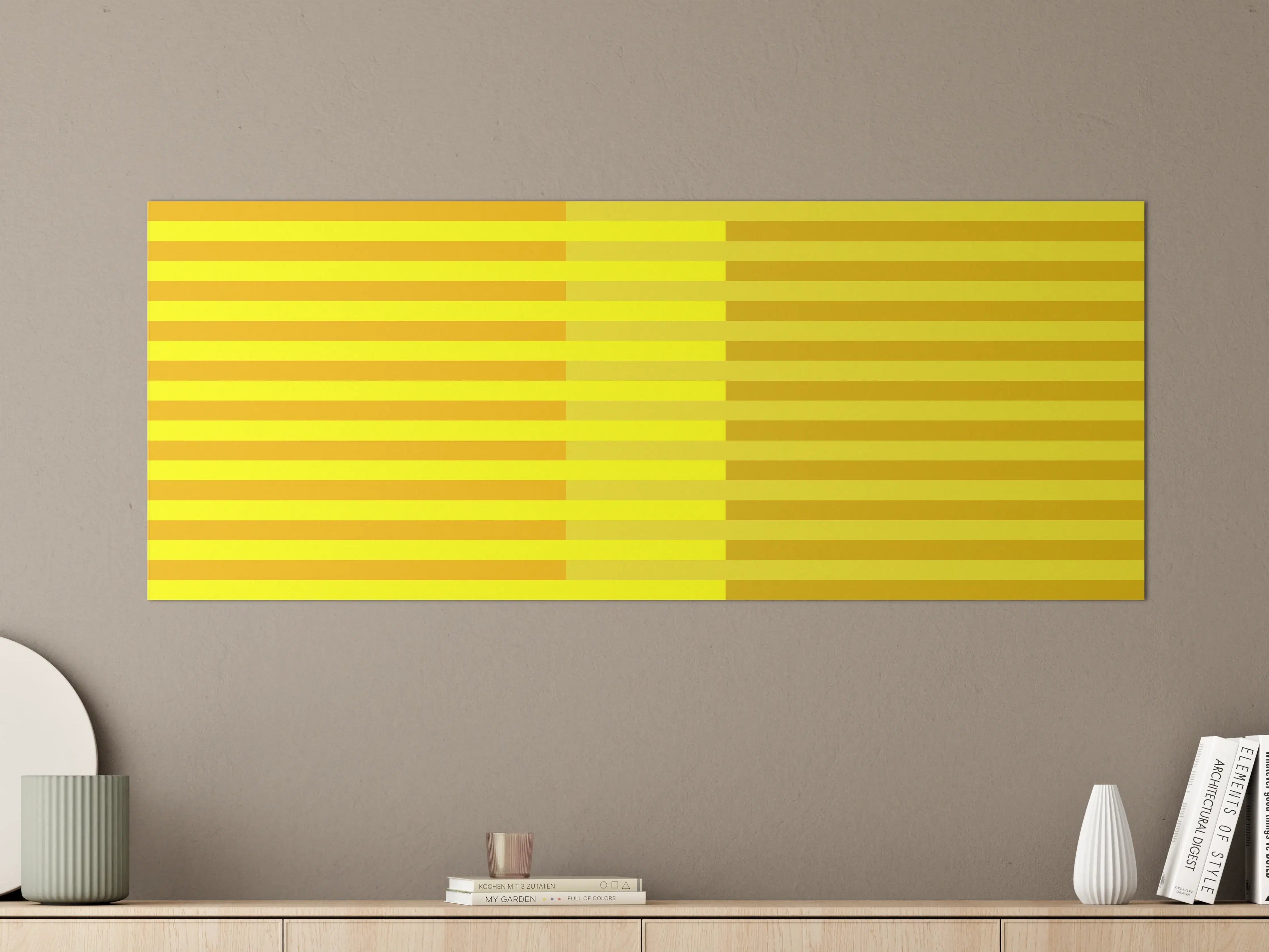 Große Wandbilder - The Yellows - Multy Stripes - Lemon