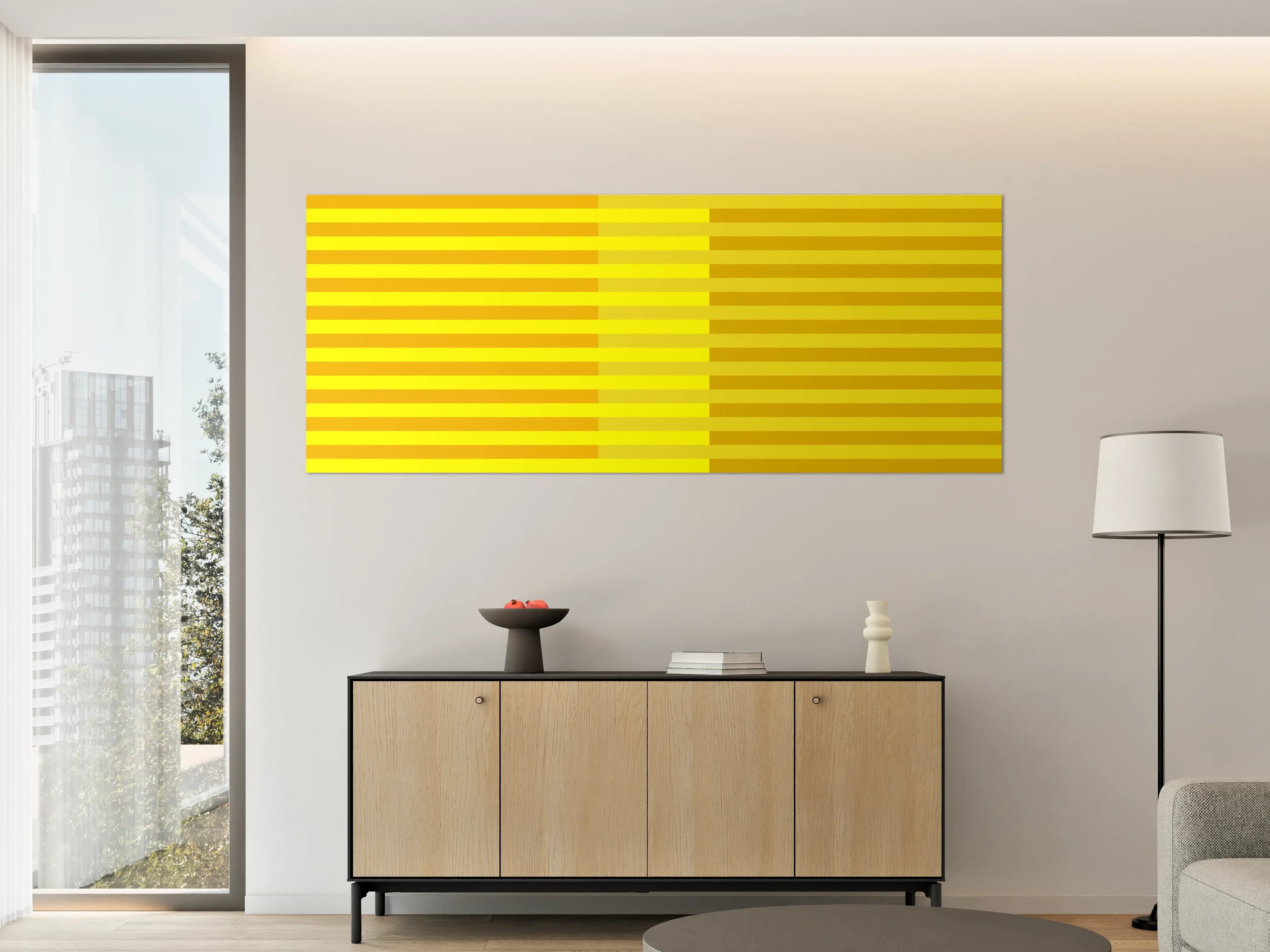Große Wandbilder - The Yellows - Multy Stripes - Lemon