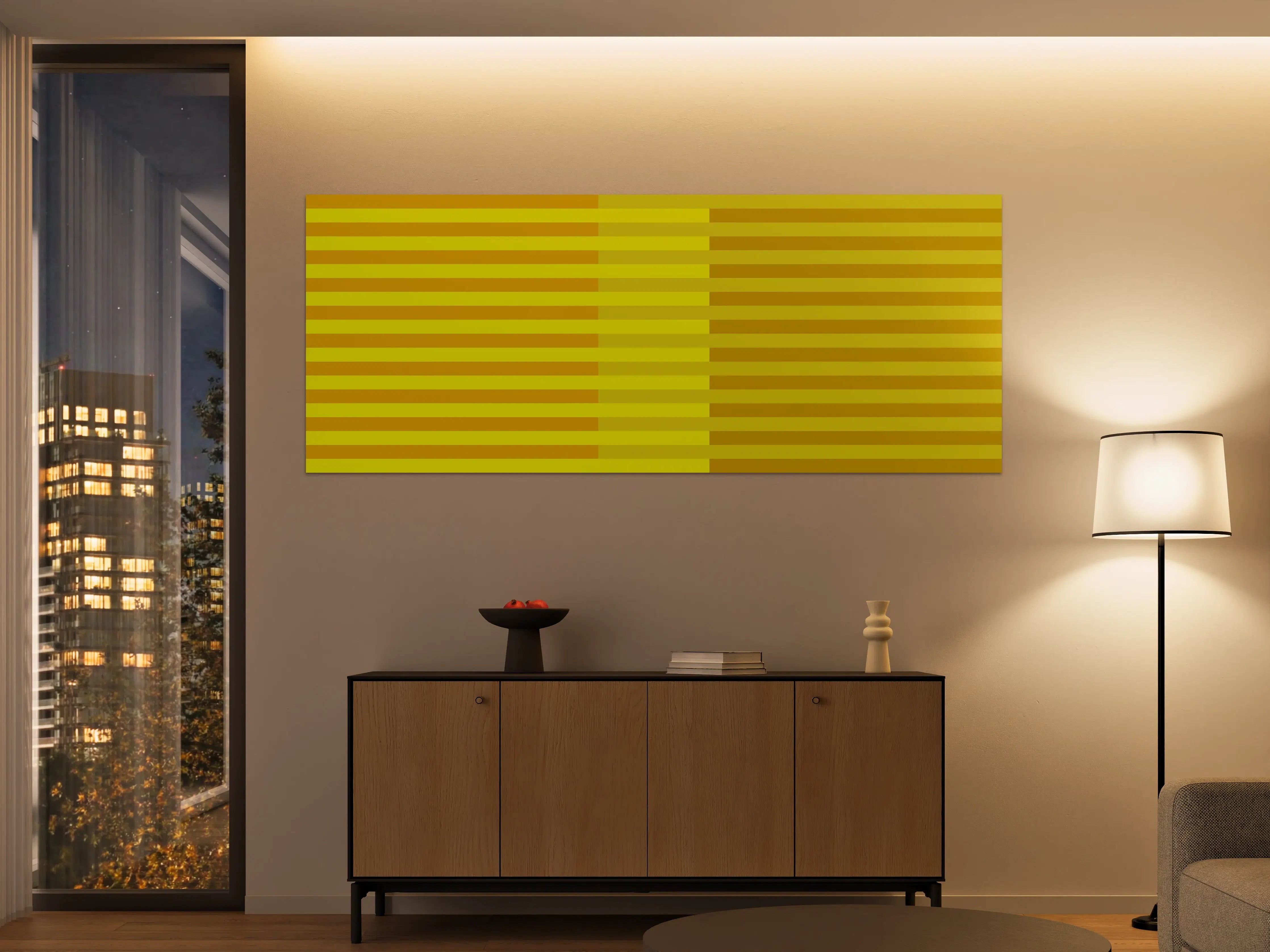 Große Wandbilder - The Yellows - Multy Stripes - Lemon
