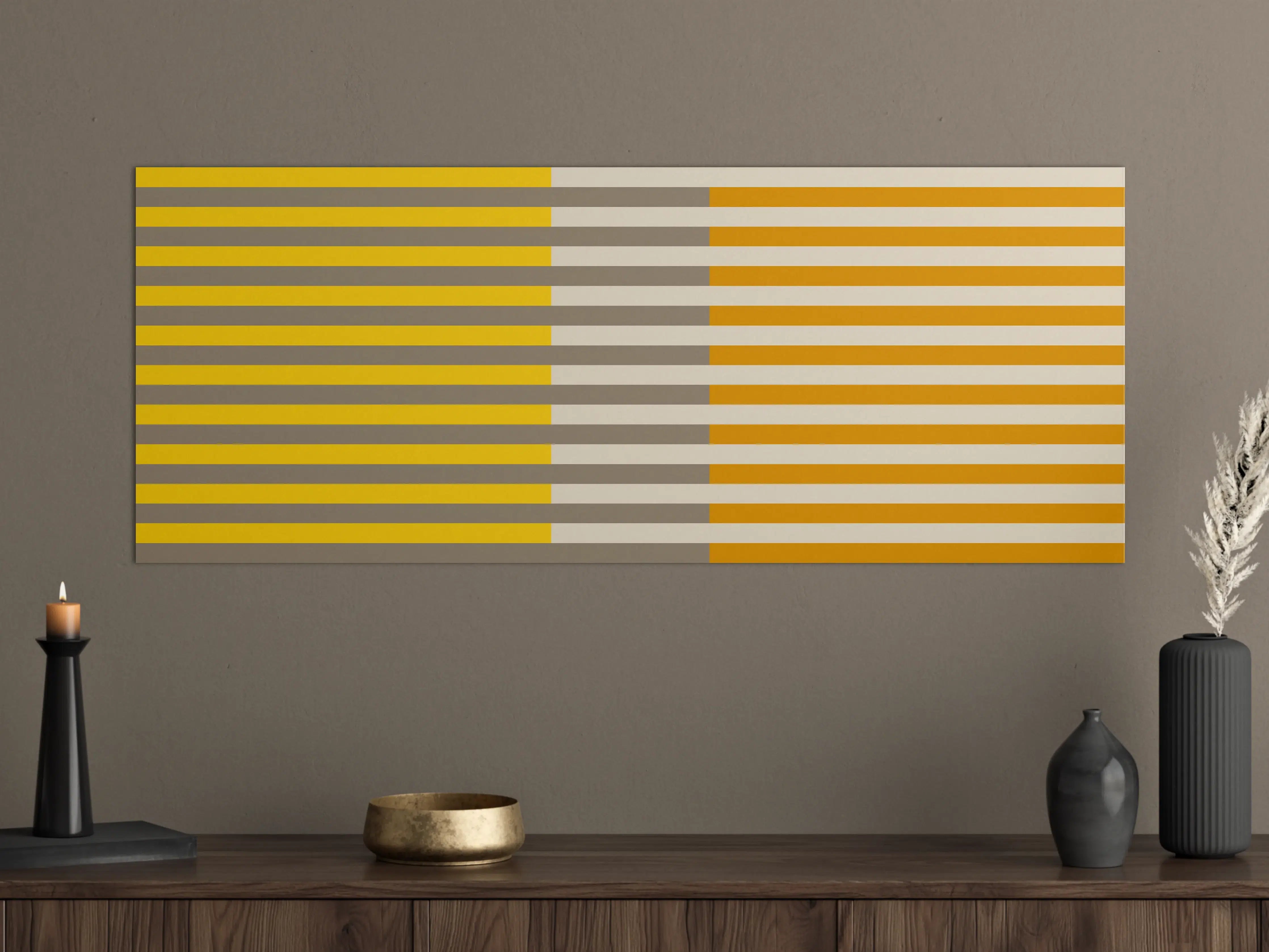 Große Wandbilder - The Yellows - Multy Stripes - Saffron