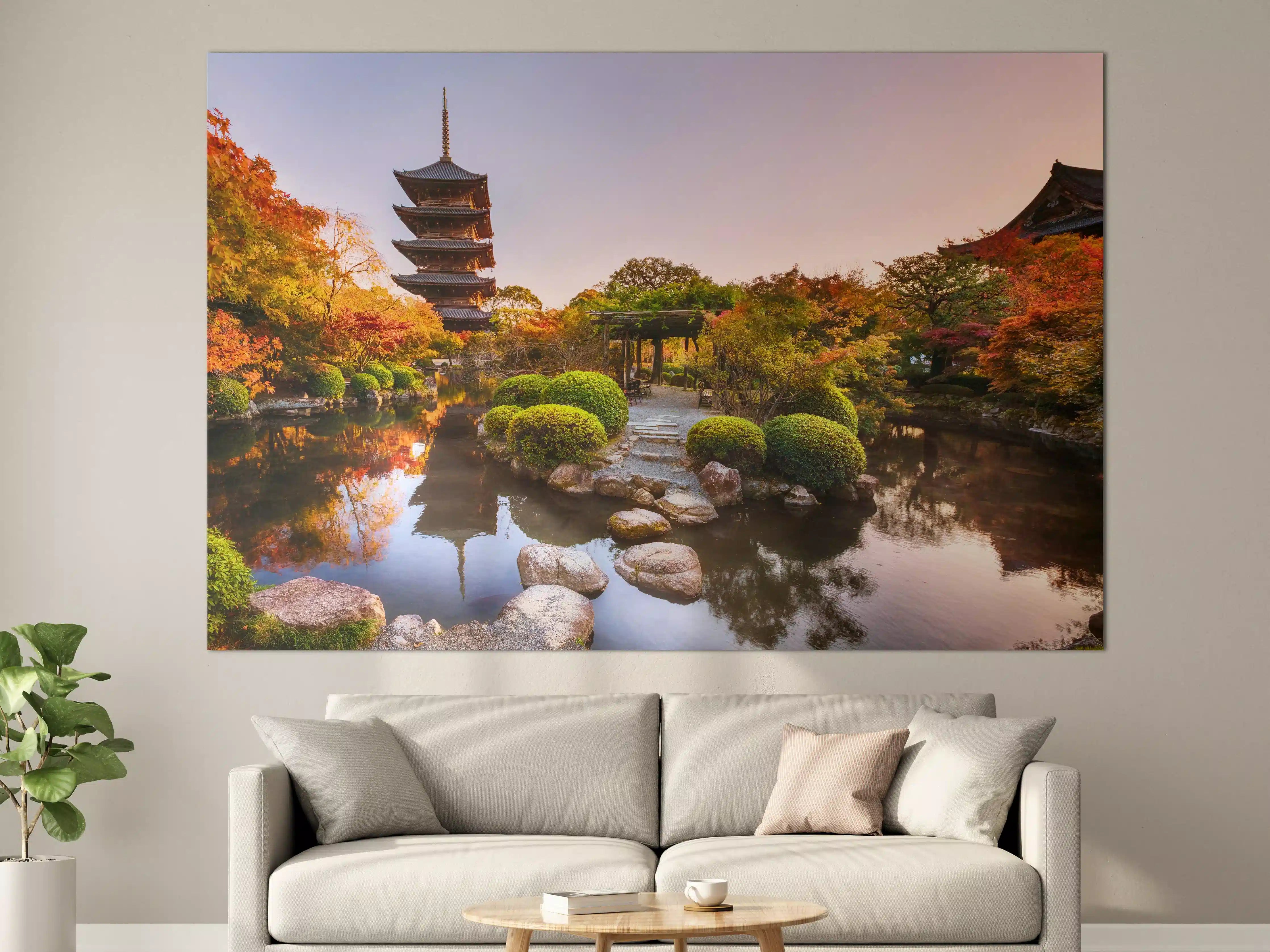 Große Wandbilder - Toji-Tempel mit Garten im Herbst
