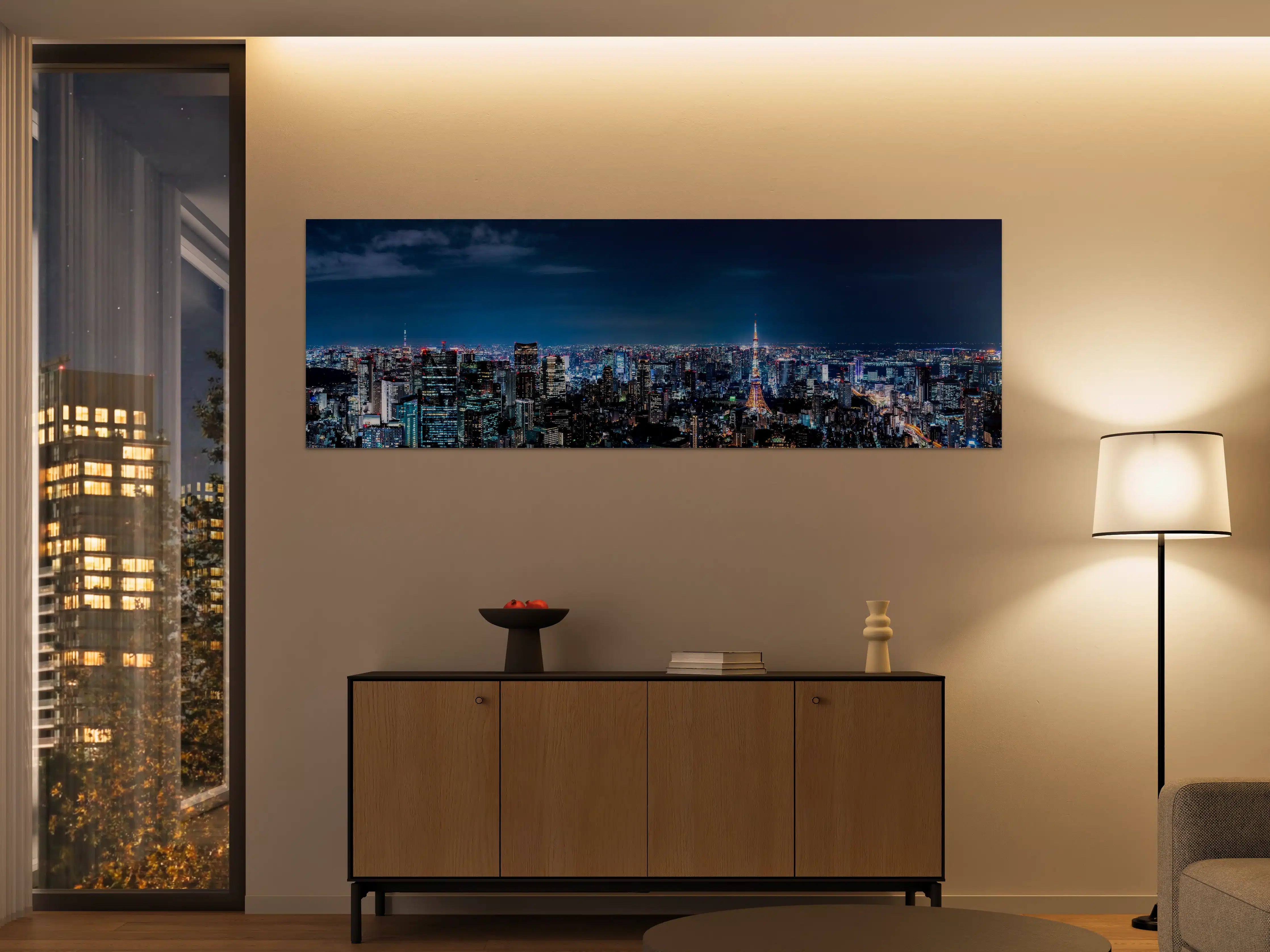 Große Wandbilder - Tokio Skyline bei Nacht