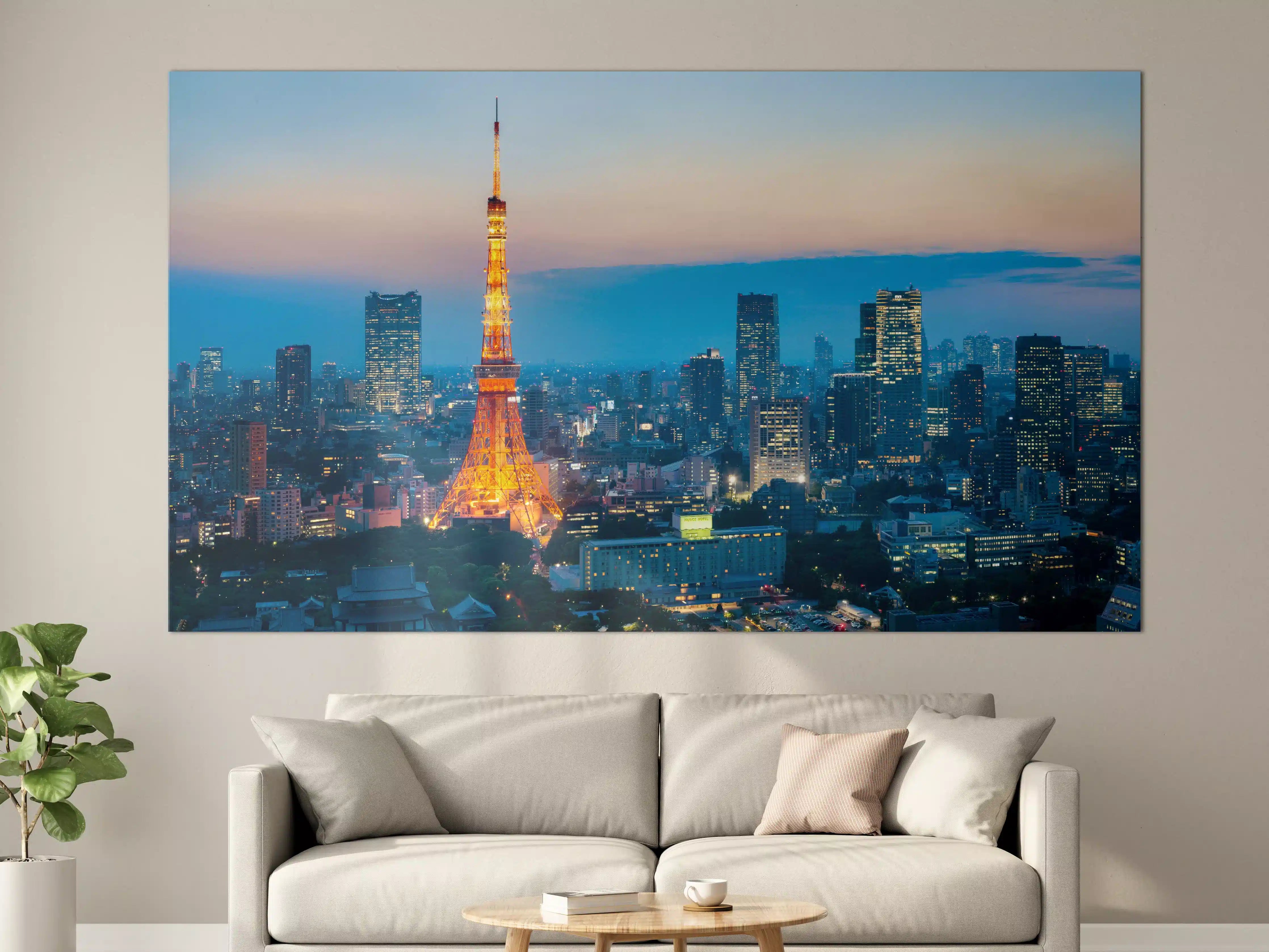Große Wandbilder - Tokyo Tower bei Nacht