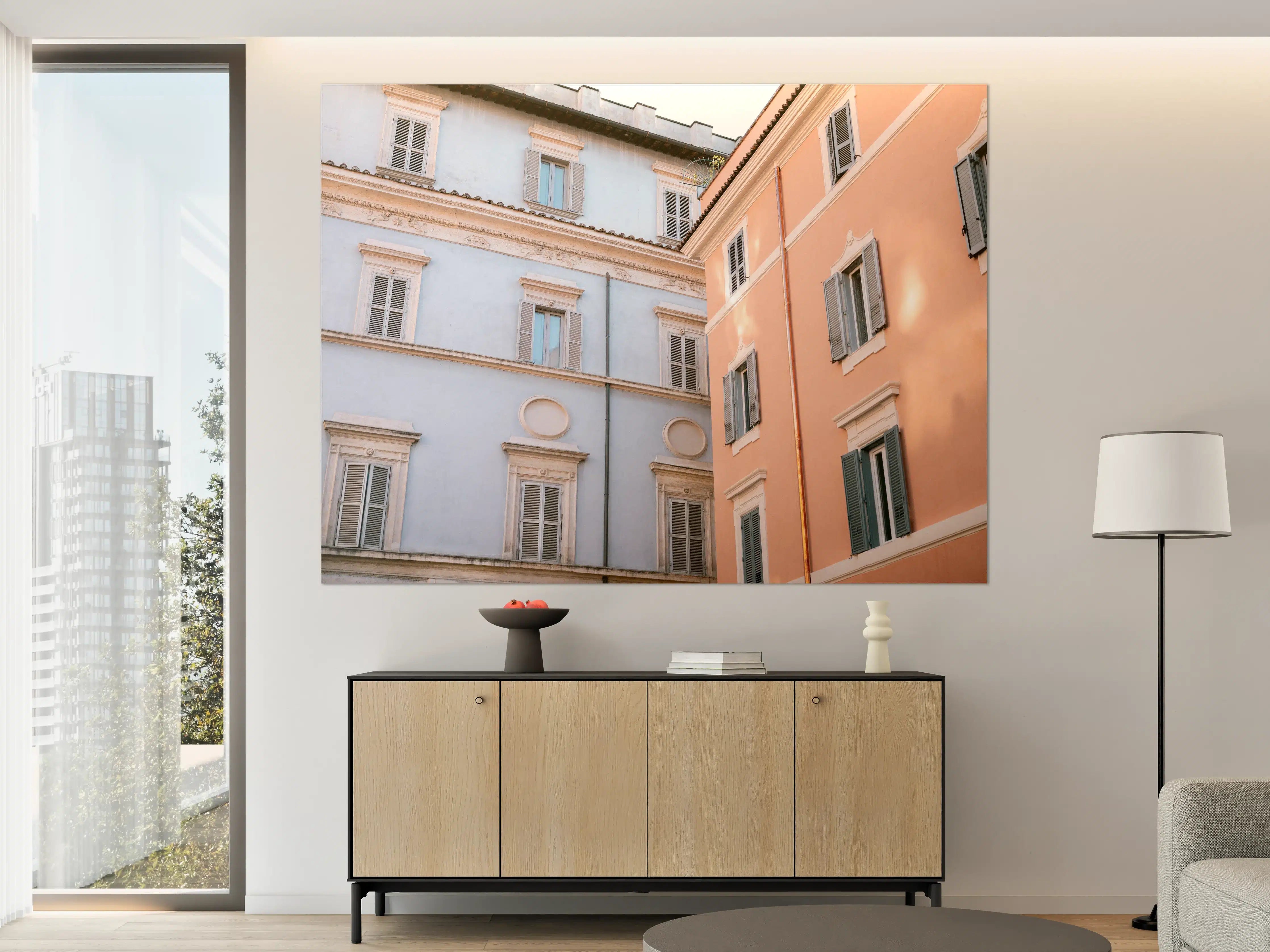 Große Wandbilder - Trastevere in Flieder und Pink