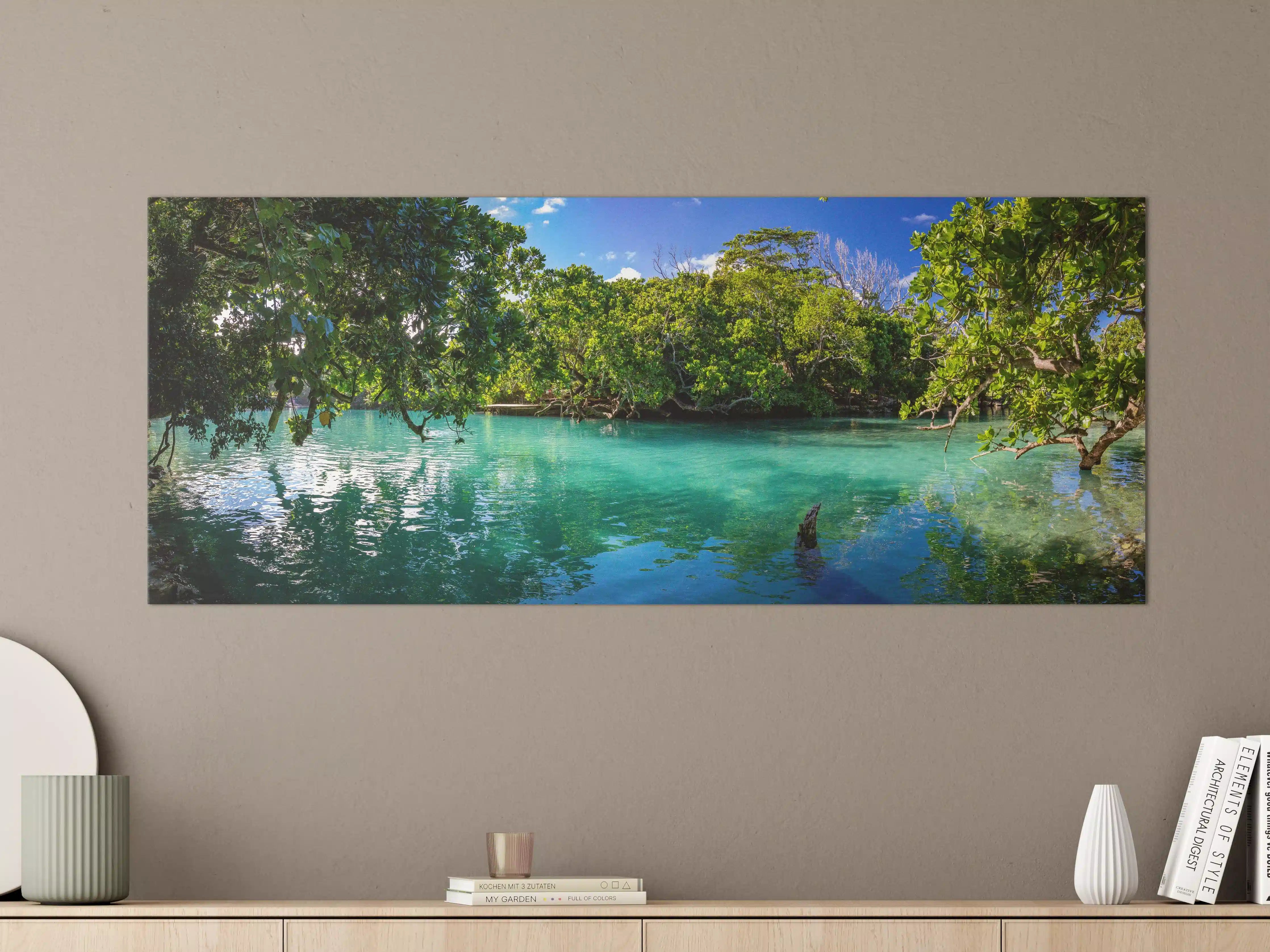 Große Wandbilder - Traumhafter See im Wald - Indonesien