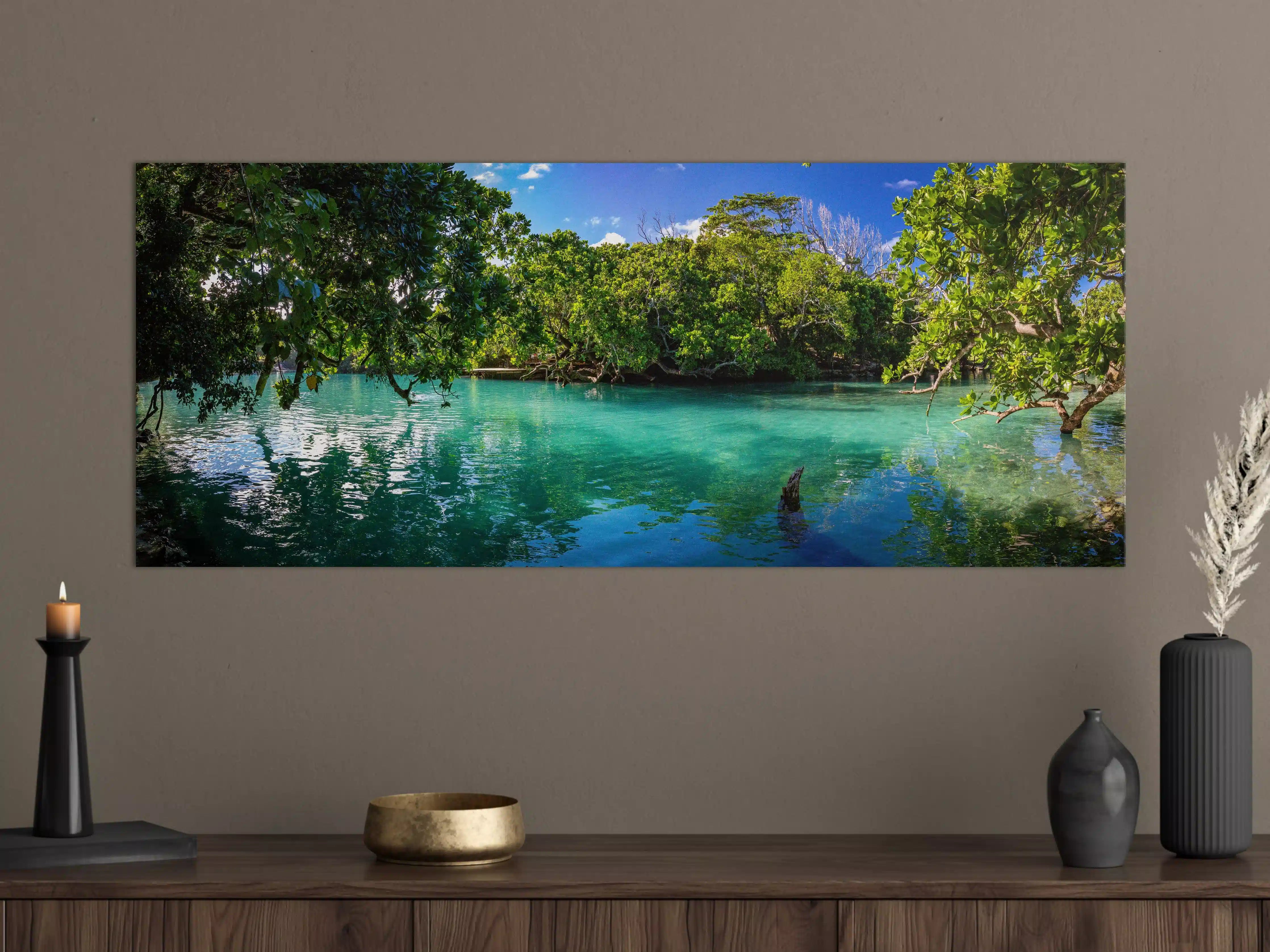 Große Wandbilder - Traumhafter See im Wald - Indonesien