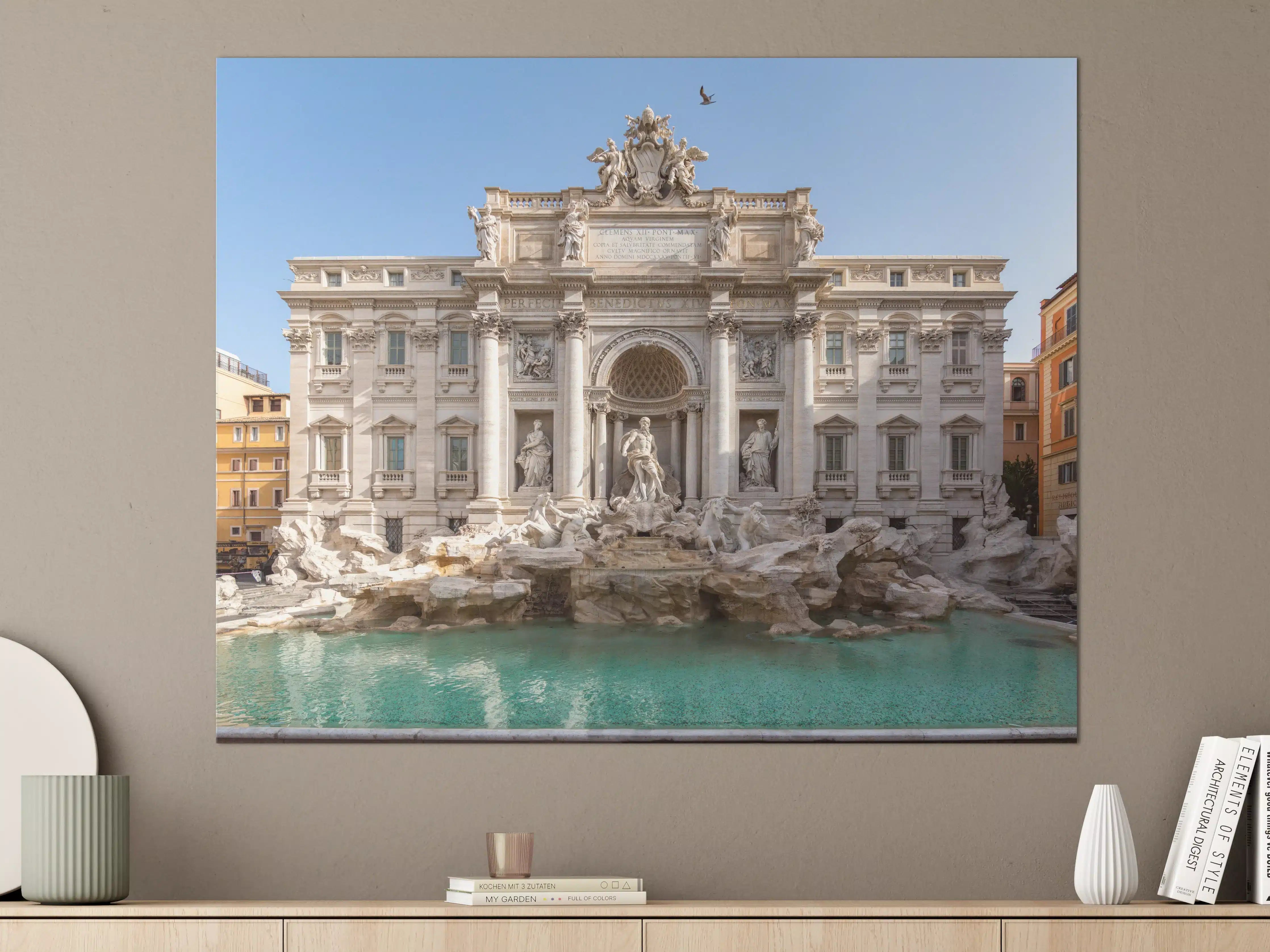 Große Wandbilder - Trevi-Brunnen am Morgen in Rom