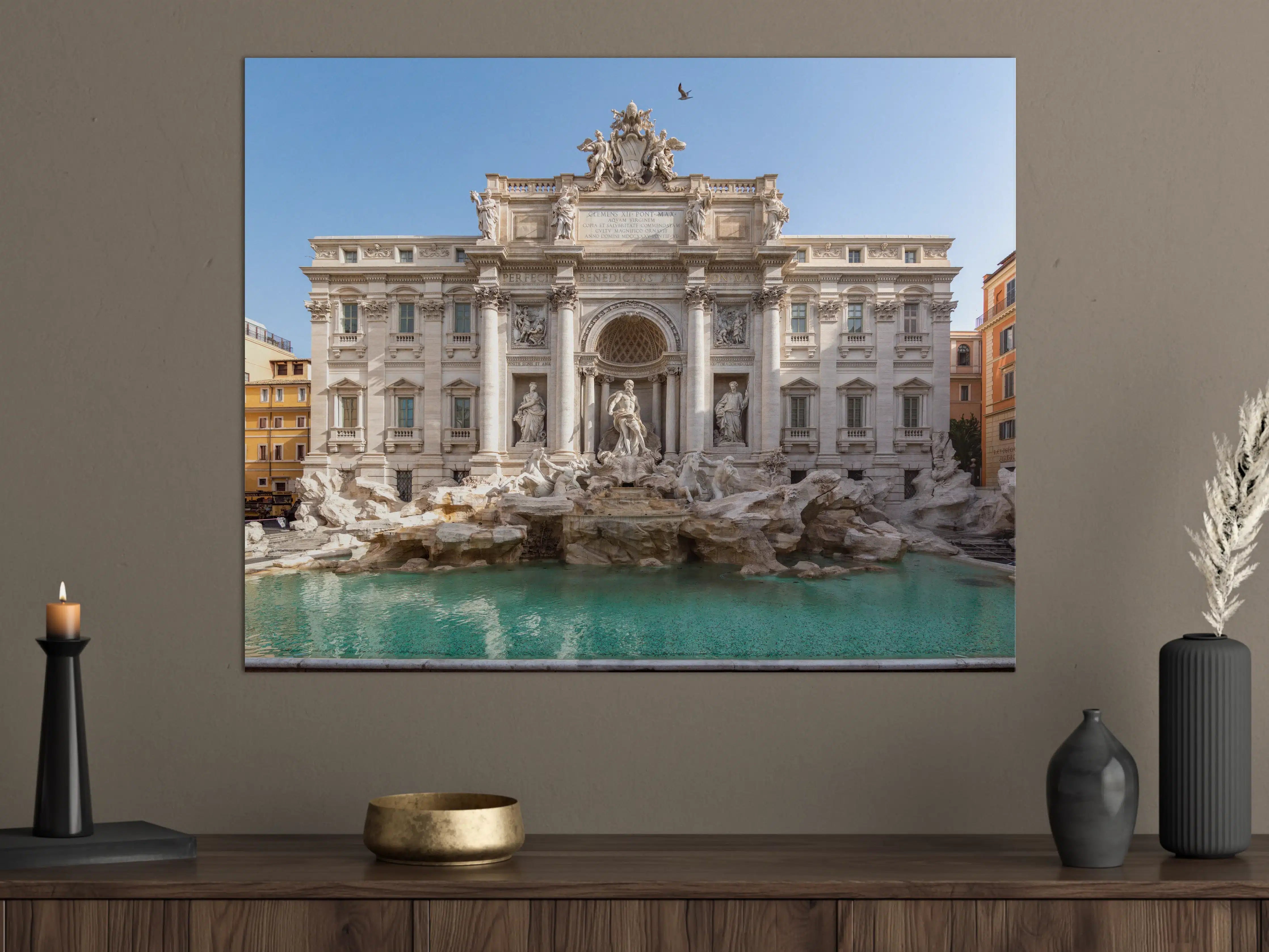 Große Wandbilder - Trevi-Brunnen am Morgen in Rom