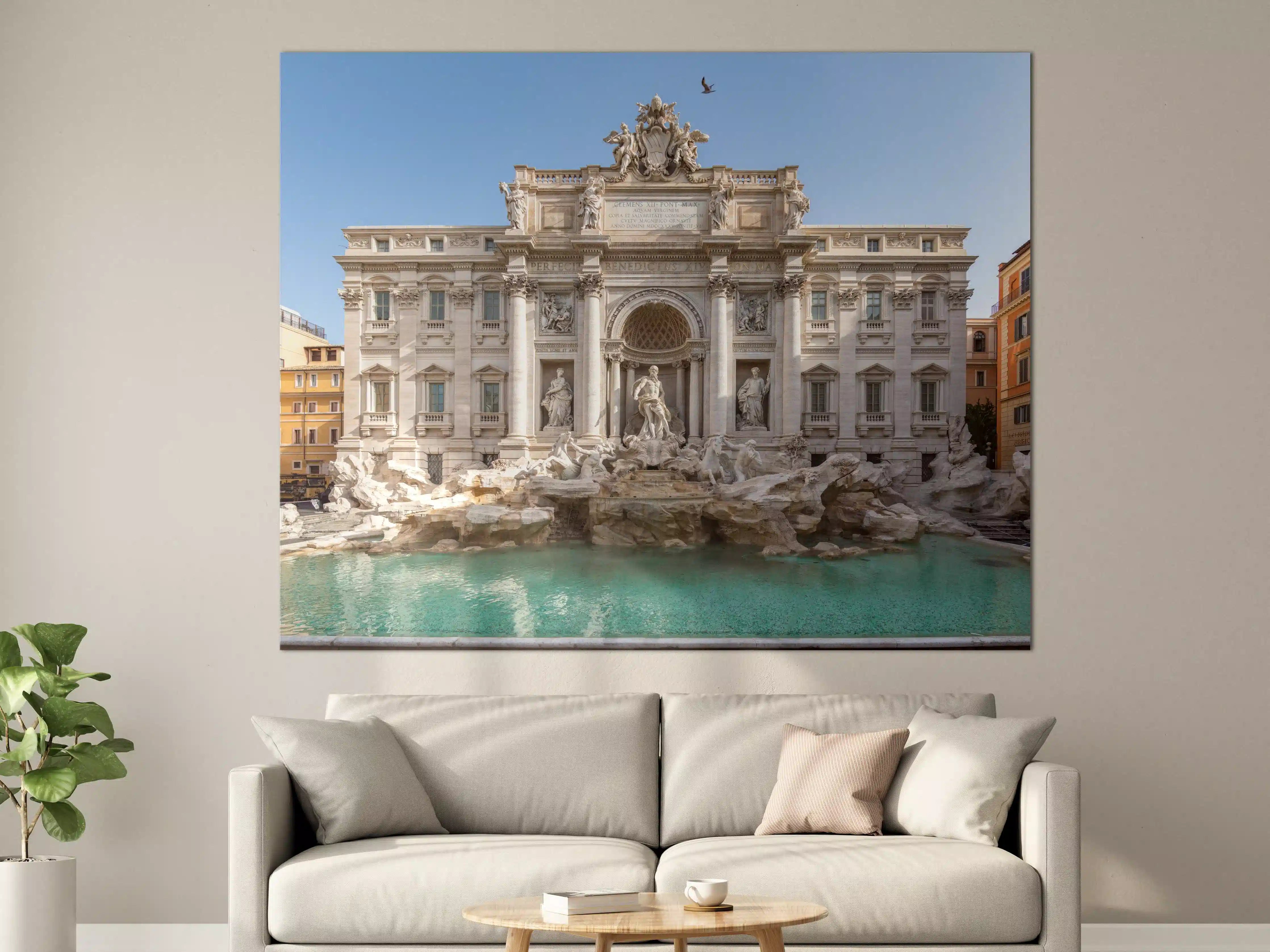 Große Wandbilder - Trevi-Brunnen am Morgen in Rom