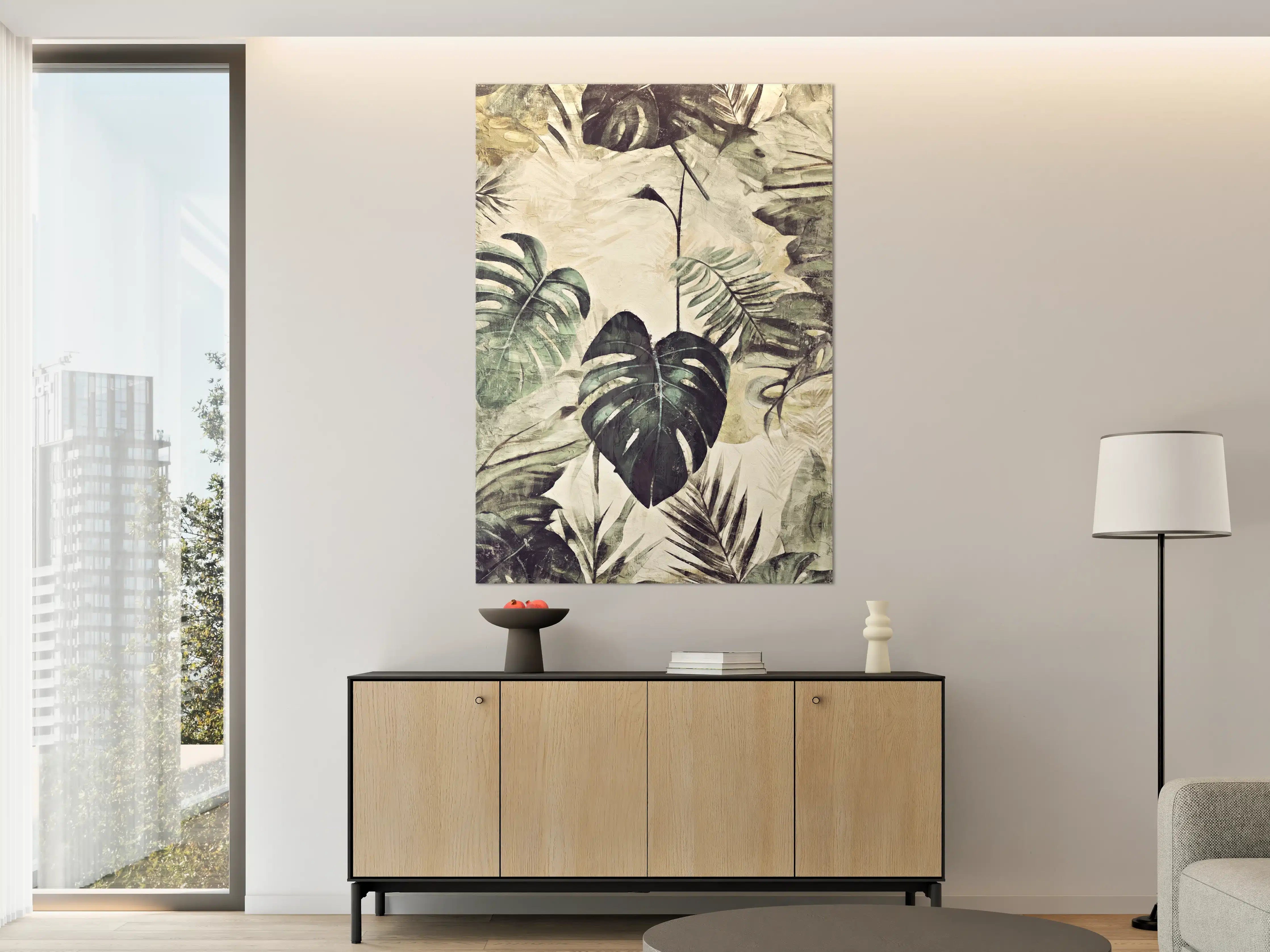 Große Wandbilder - Tropische Dschungel-Grün-Kunst