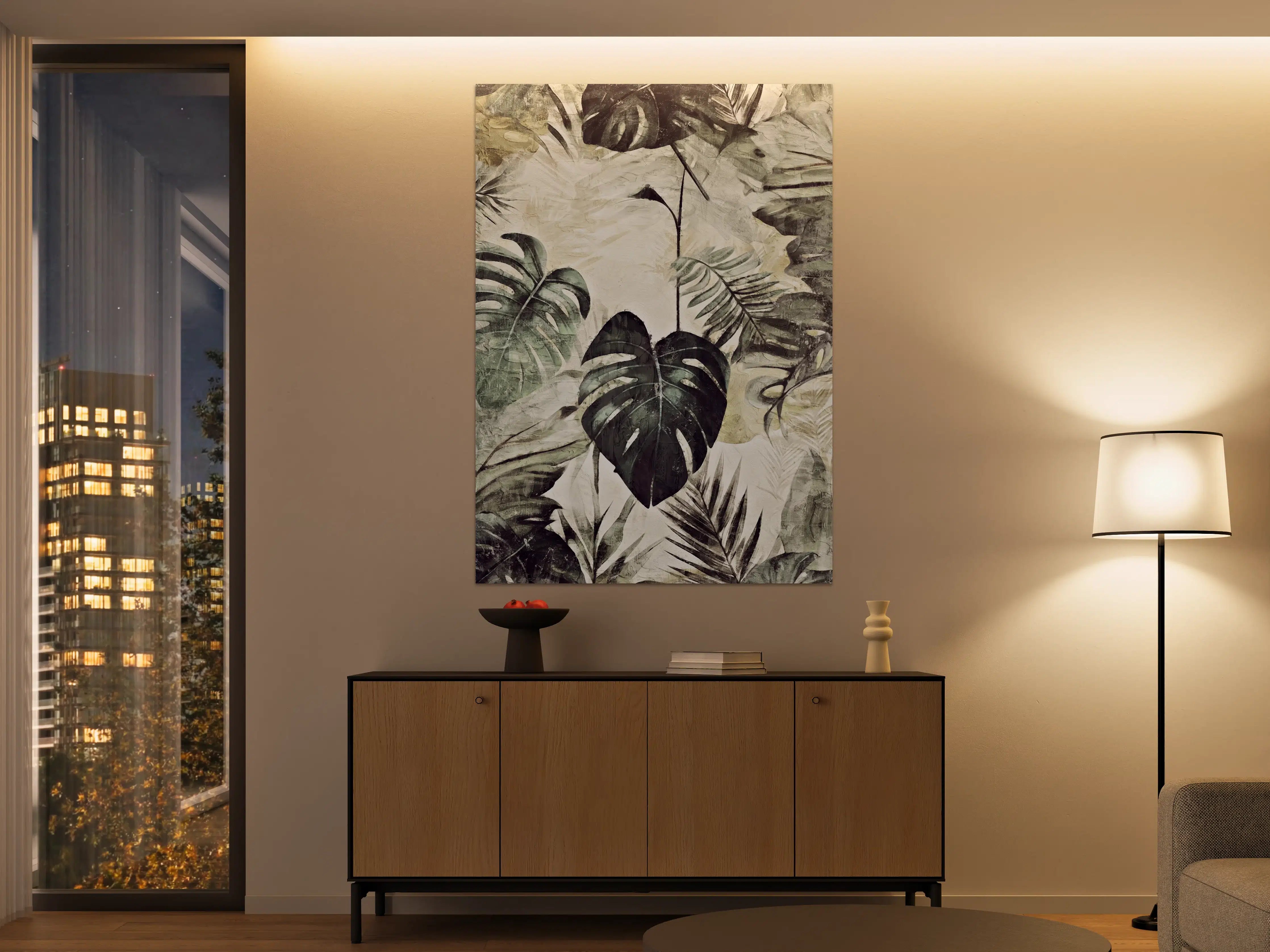Große Wandbilder - Tropische Dschungel-Grün-Kunst