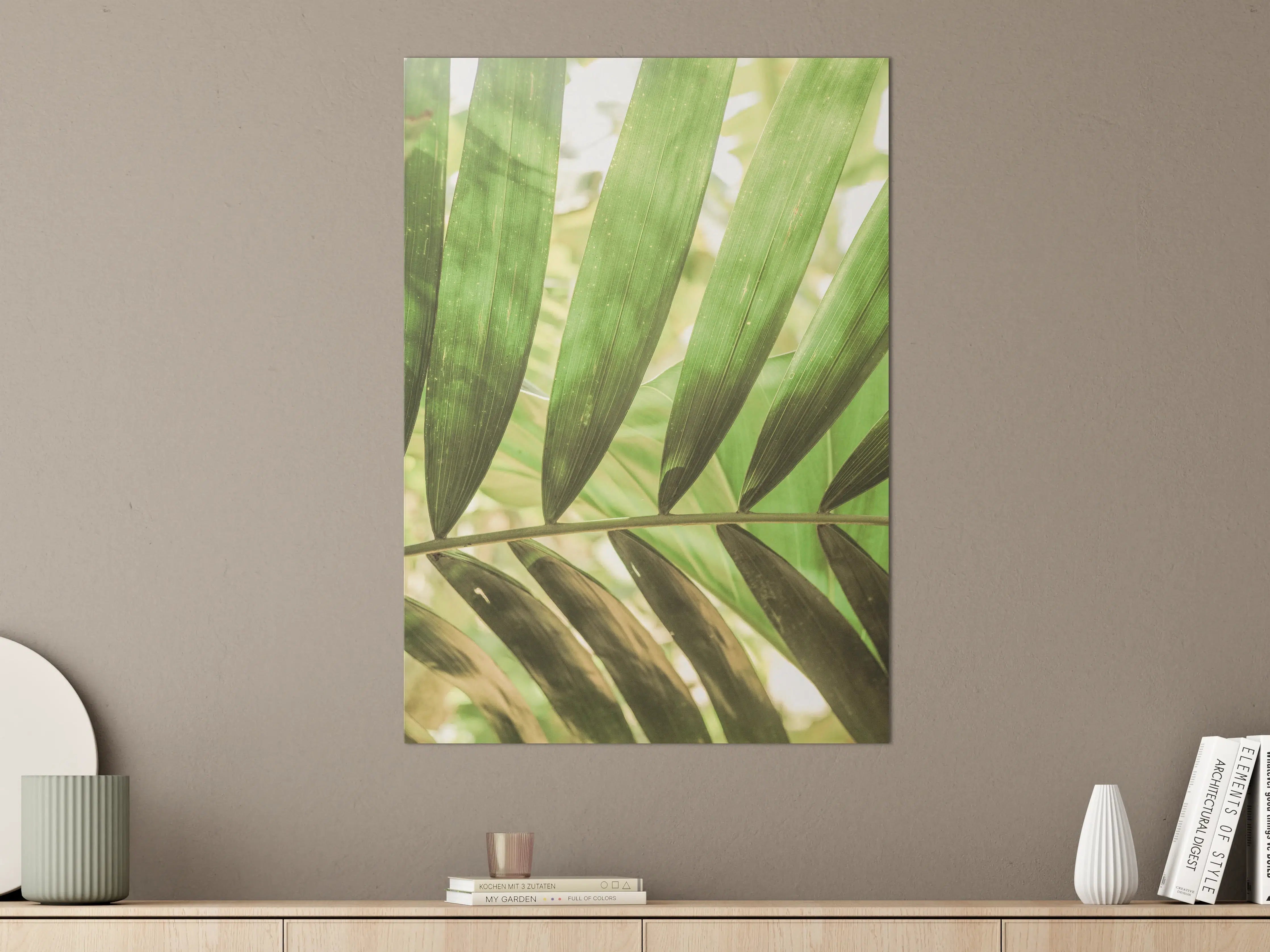 Große Wandbilder - Tropische Grün-Palmenblätter
