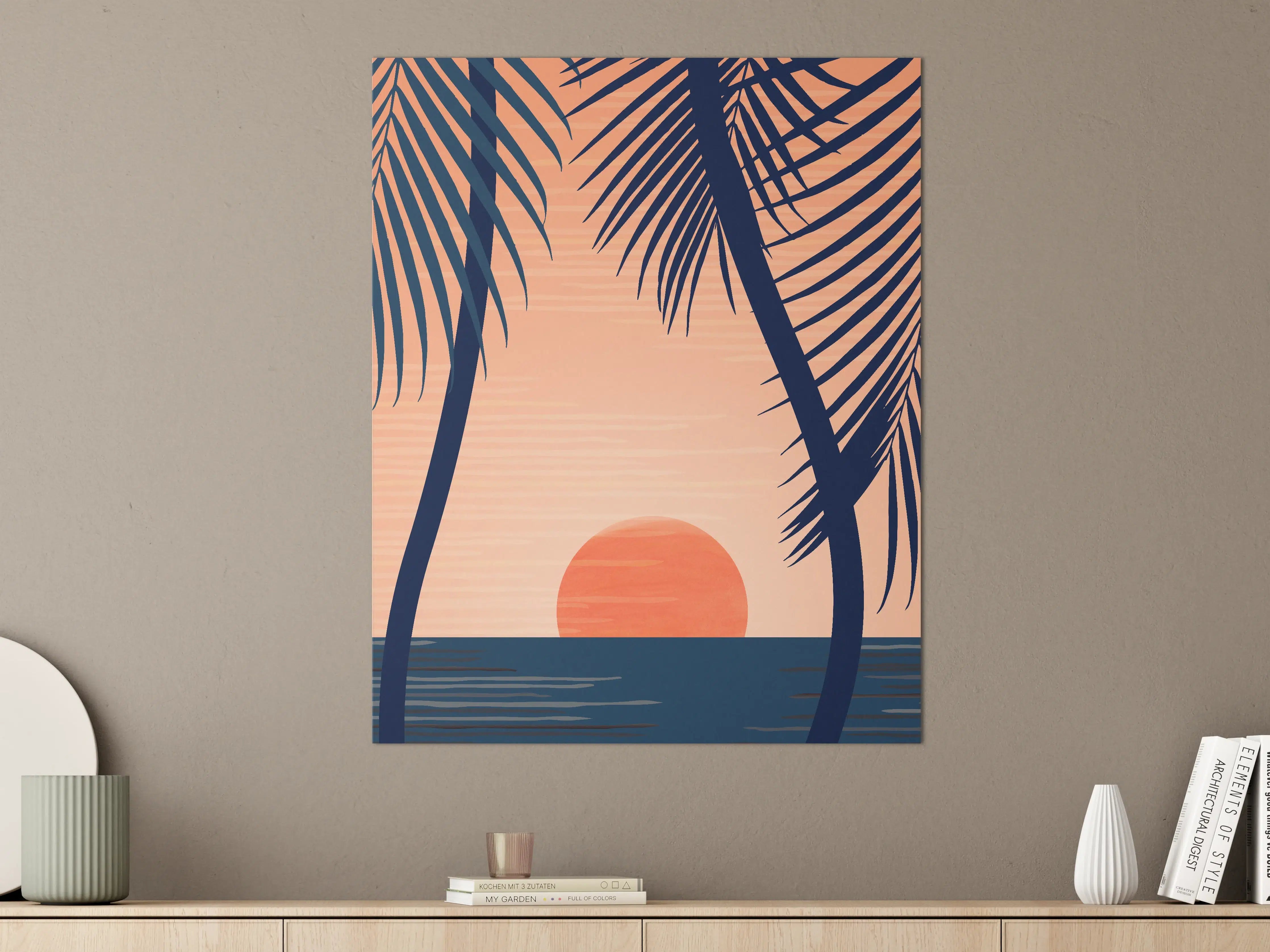 Große Wandbilder - Tropischer Sonnenuntergang am Meer