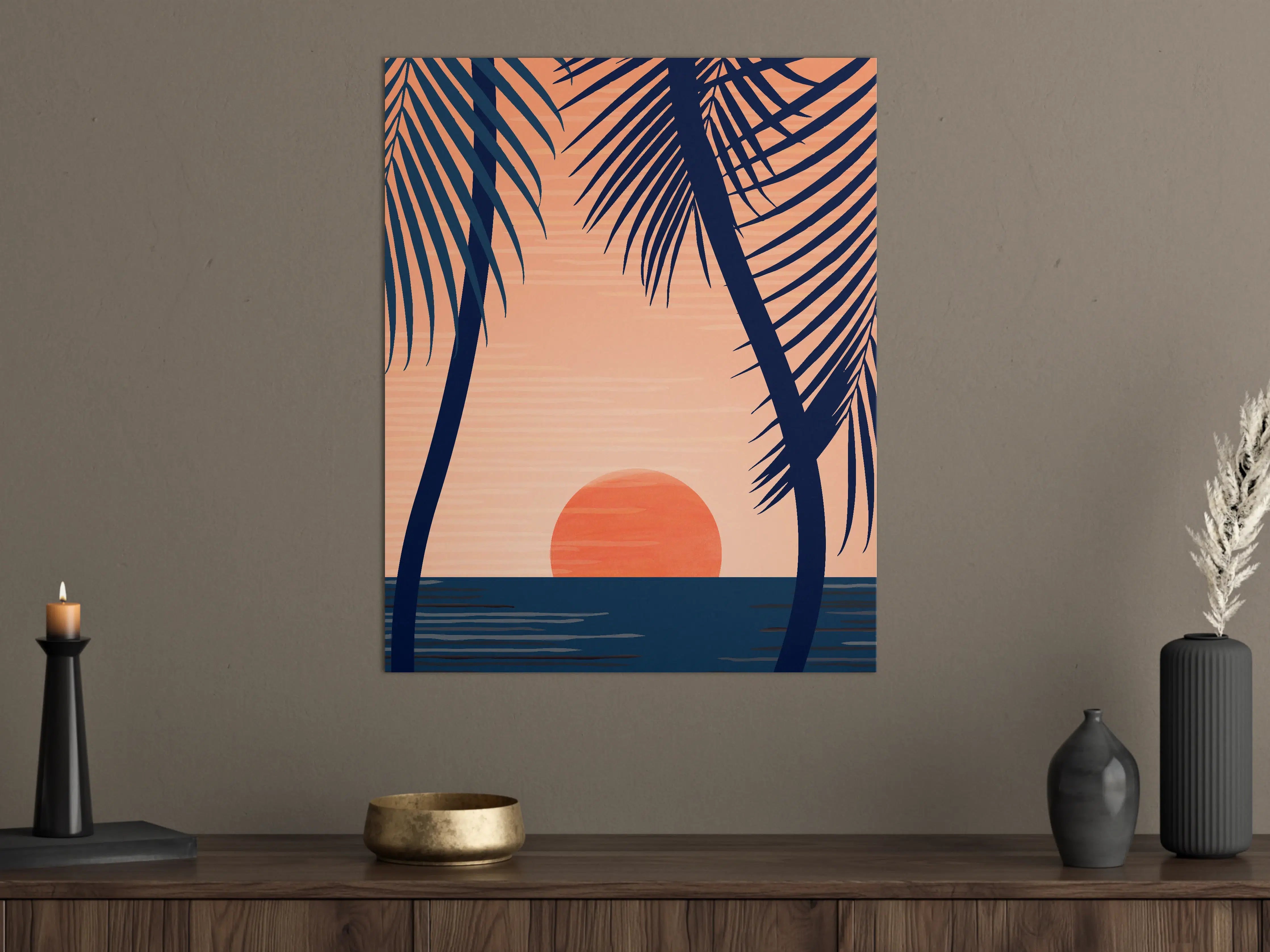 Große Wandbilder - Tropischer Sonnenuntergang am Meer