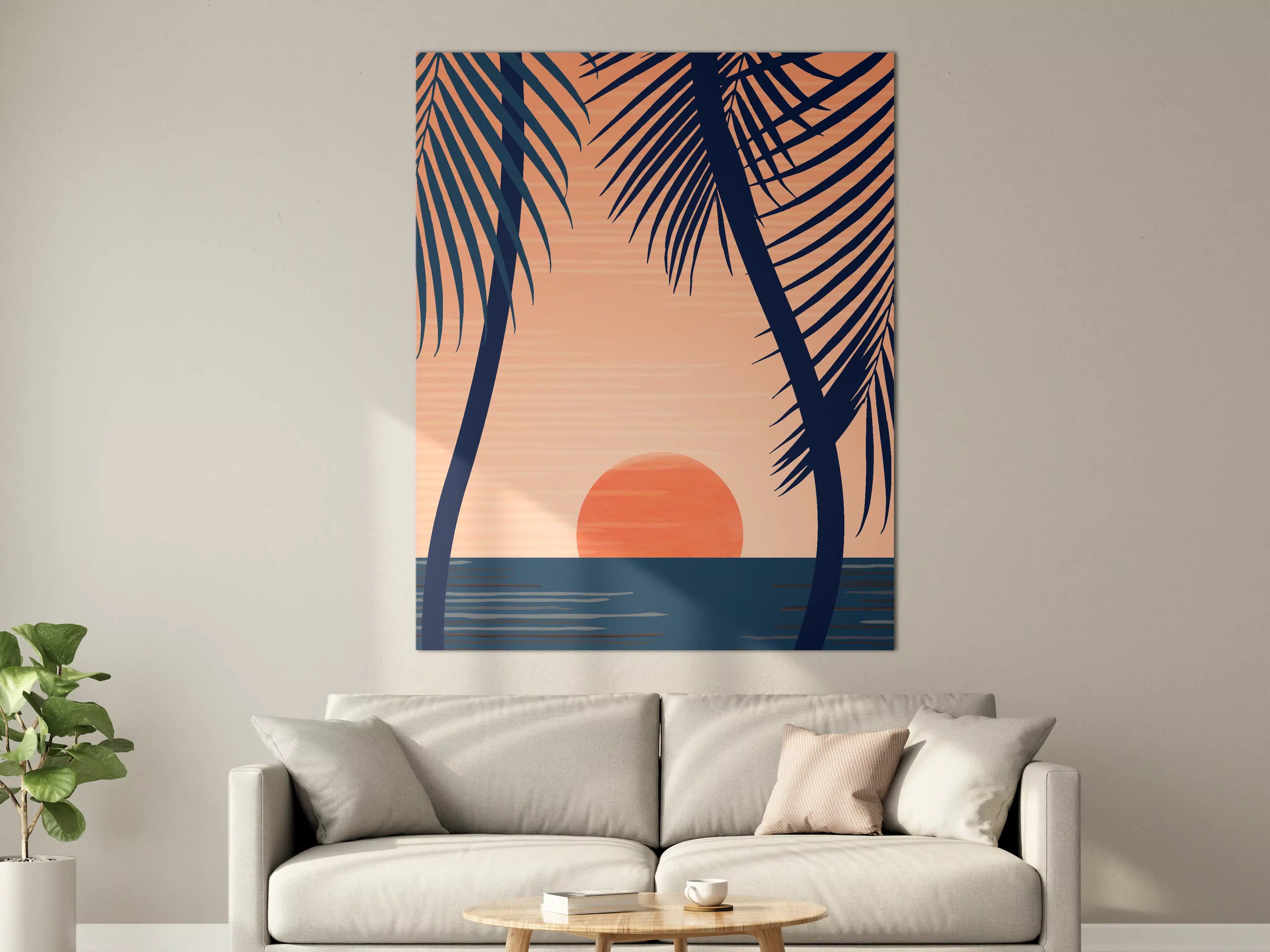 Große Wandbilder - Tropischer Sonnenuntergang am Meer