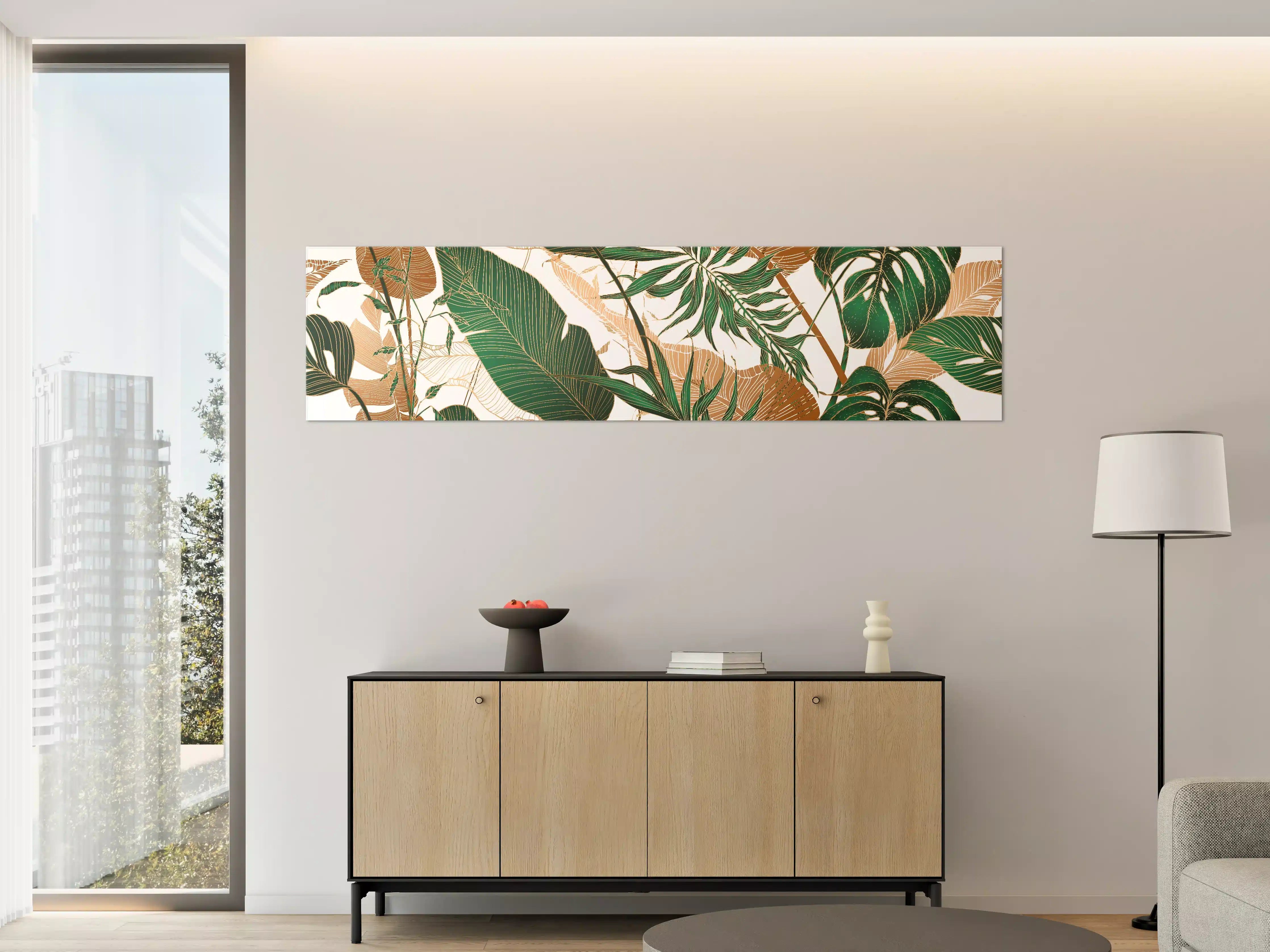 Große Wandbilder - Tropisches Blattmuster Design