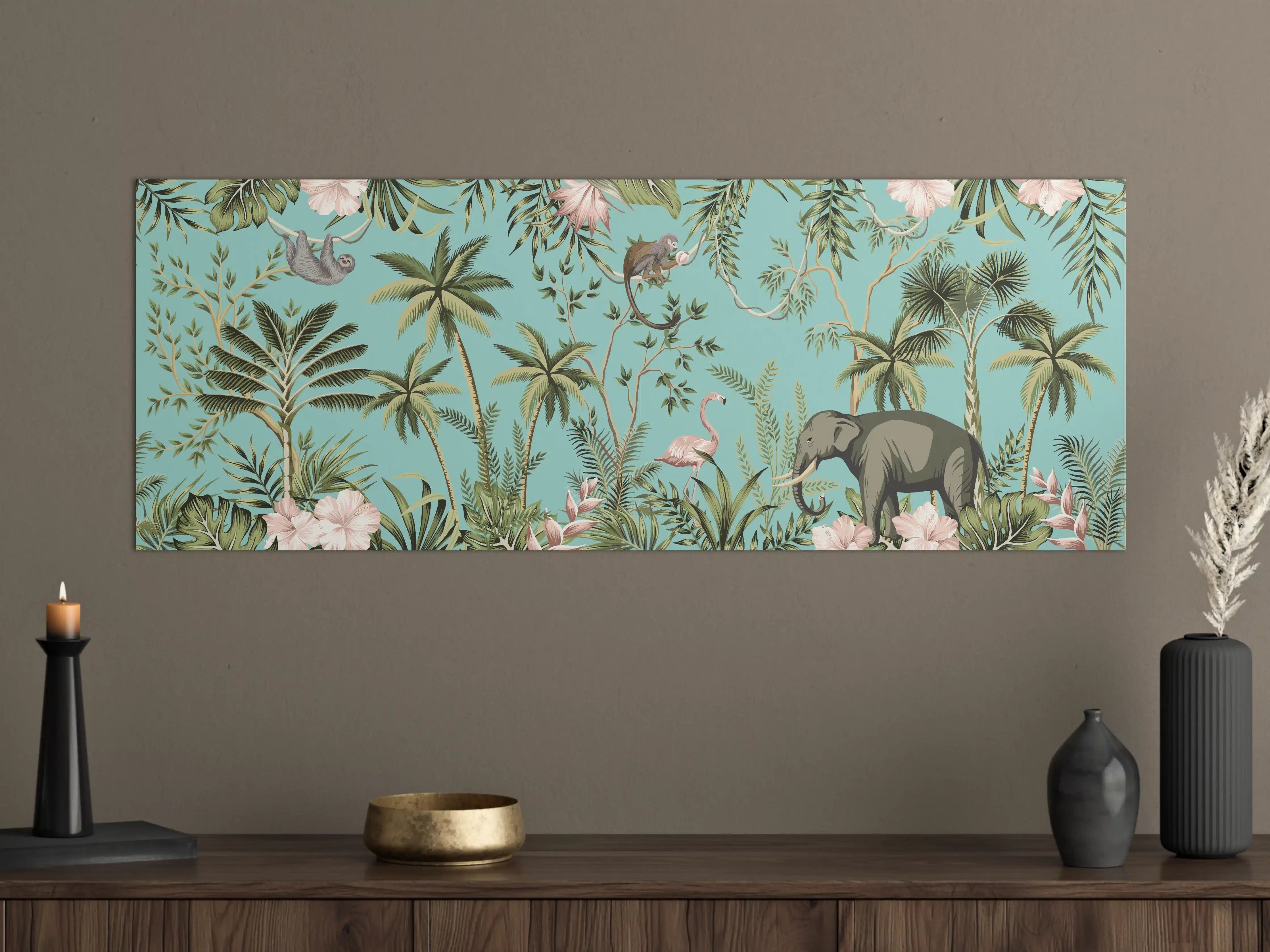 Große Wandbilder - Tropisches Flair Stoffdesign