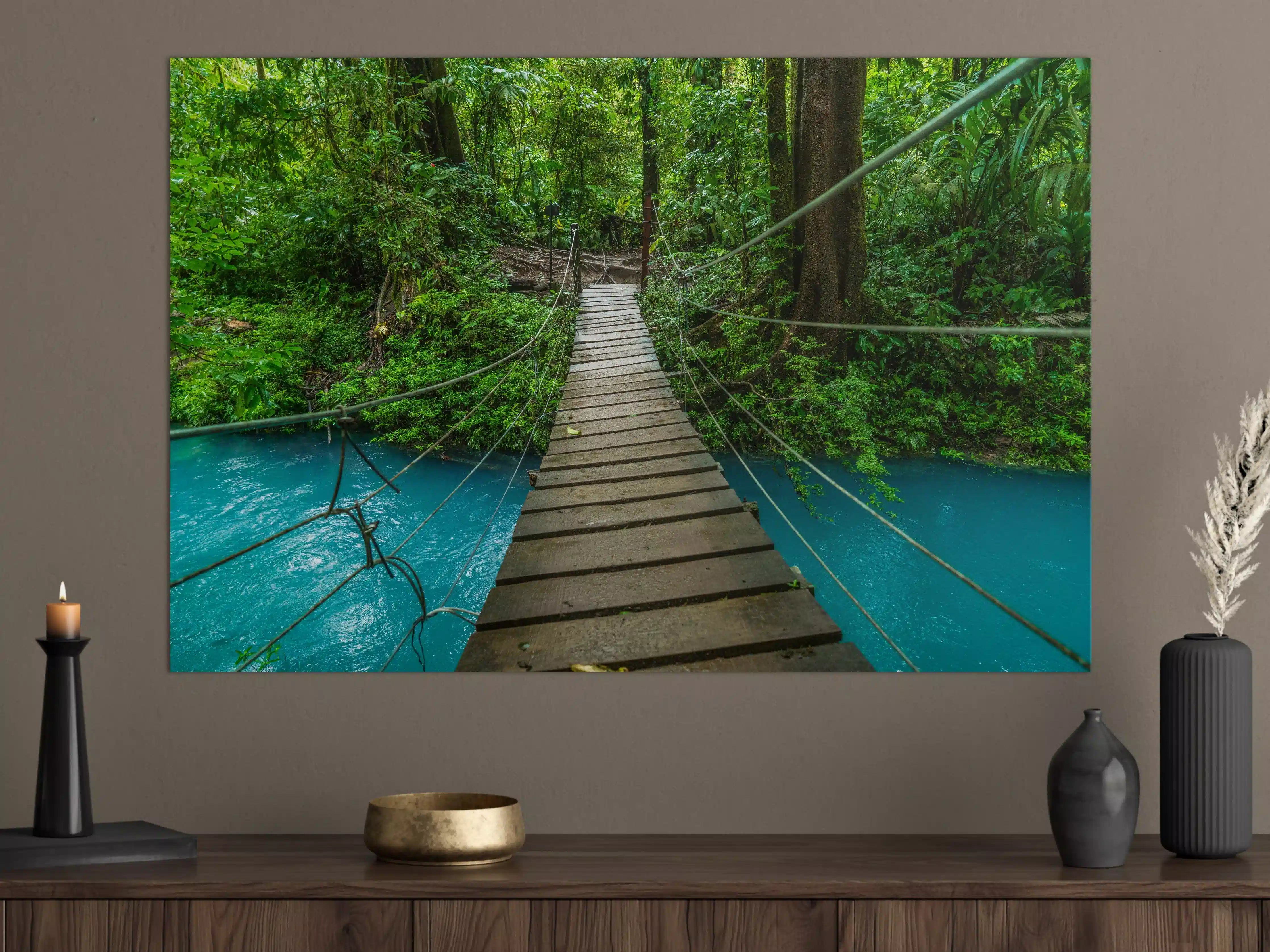 Große Wandbilder - Türkisblaues Flusswandern Costa Rica