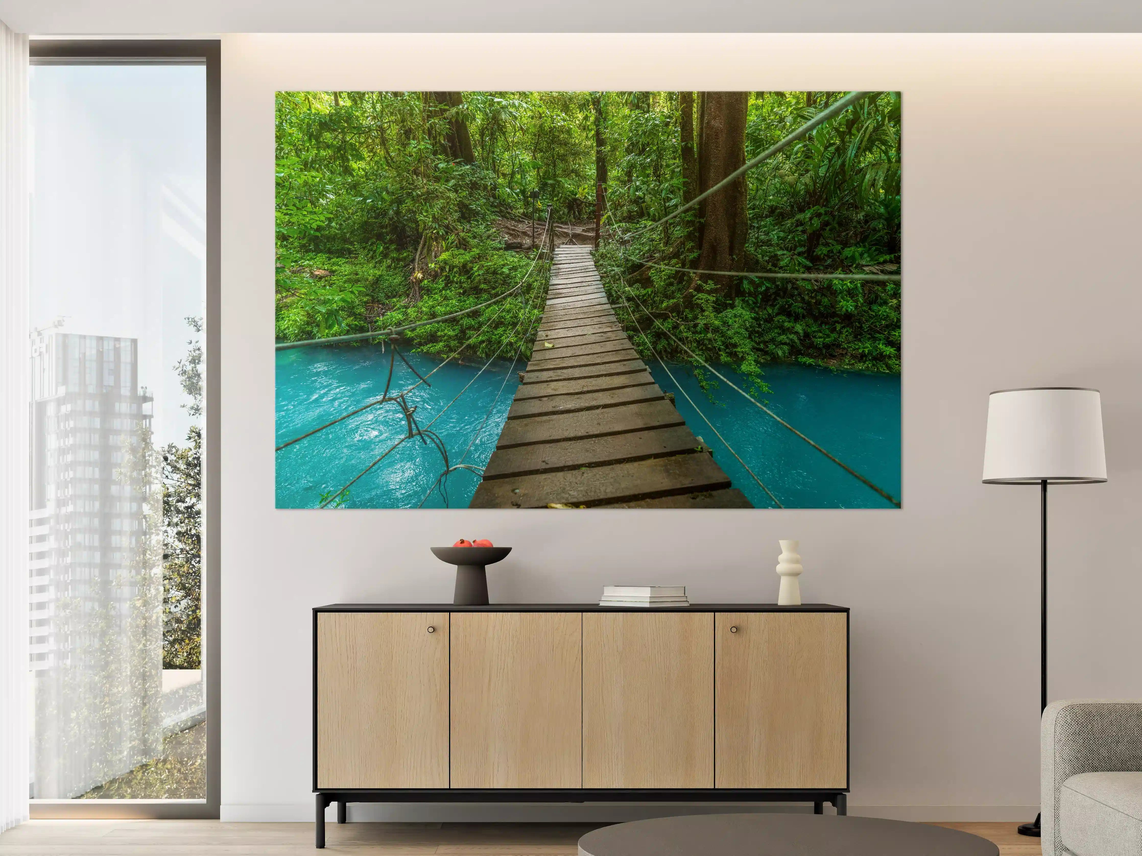 Große Wandbilder - Türkisblaues Flusswandern Costa Rica
