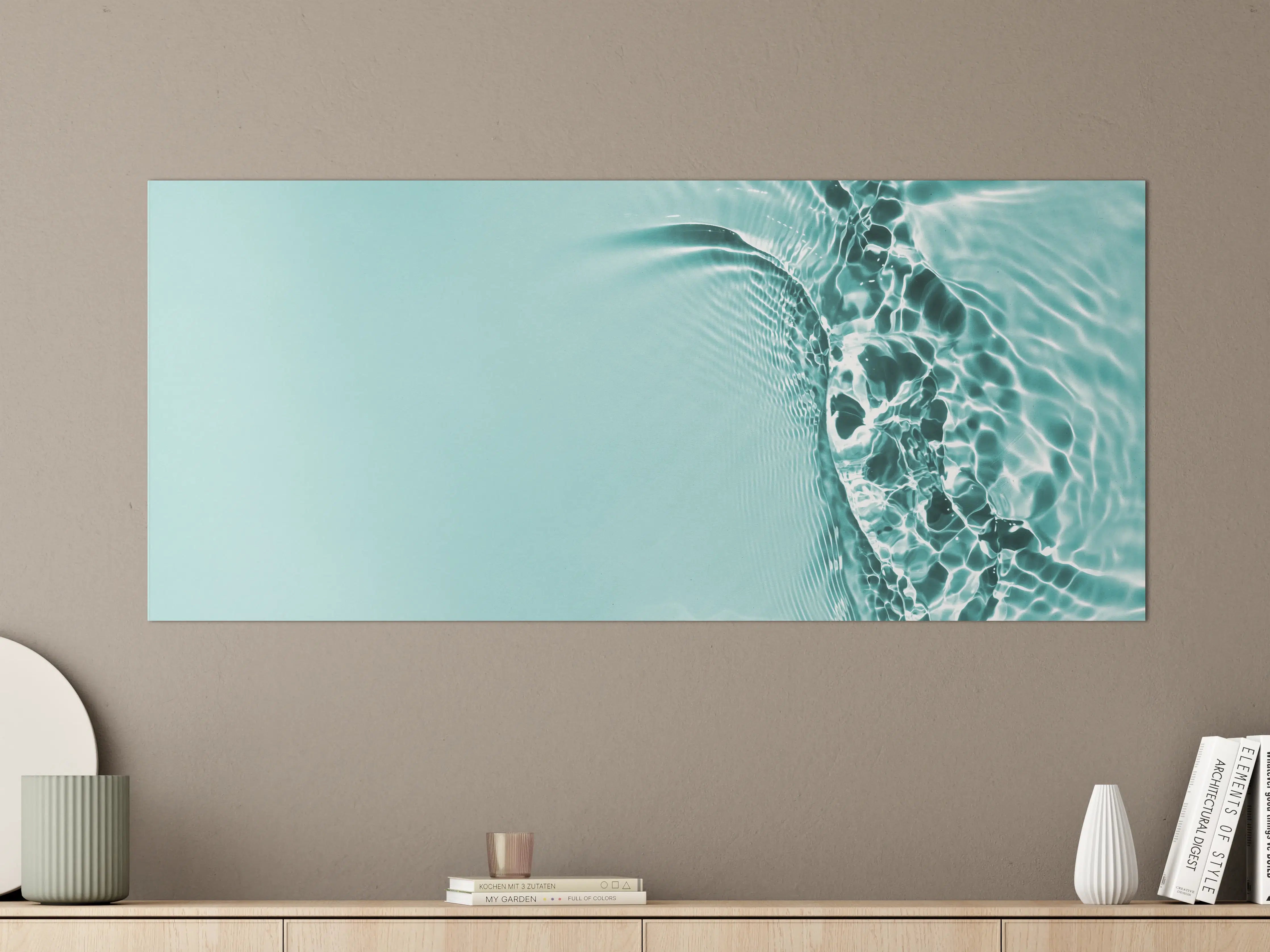 Große Wandbilder - Türkisblaues Wasser mit Lichtreflexen