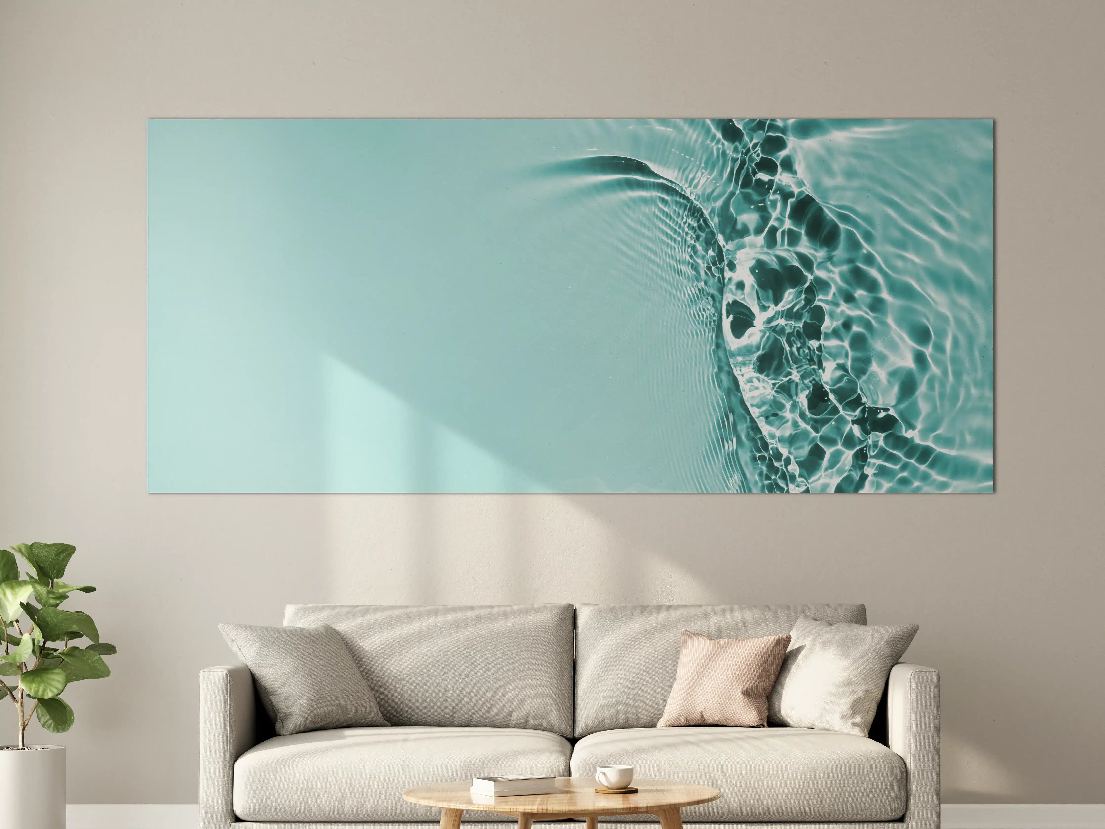 Große Wandbilder - Türkisblaues Wasser mit Lichtreflexen