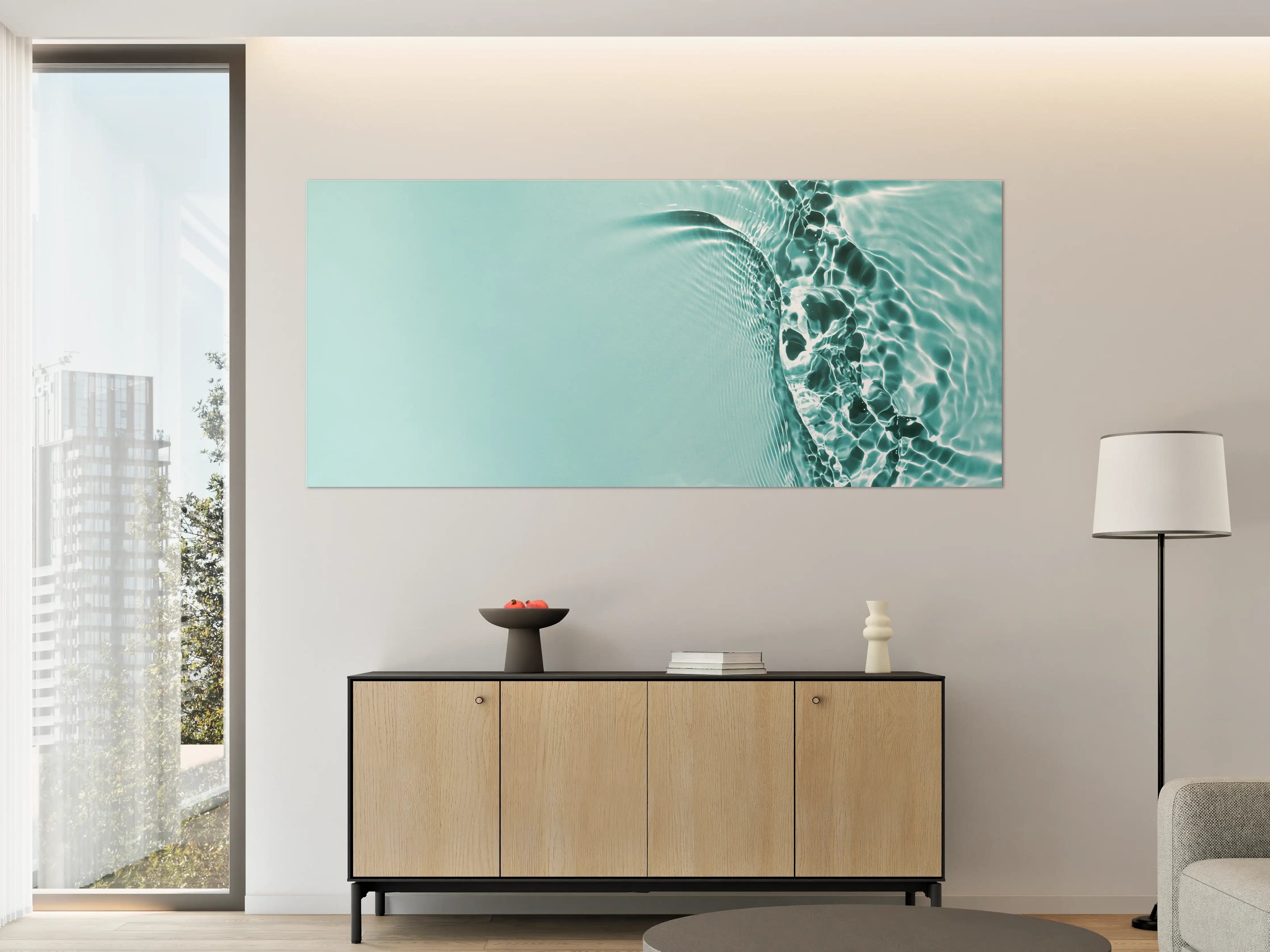 Große Wandbilder - Türkisblaues Wasser mit Lichtreflexen