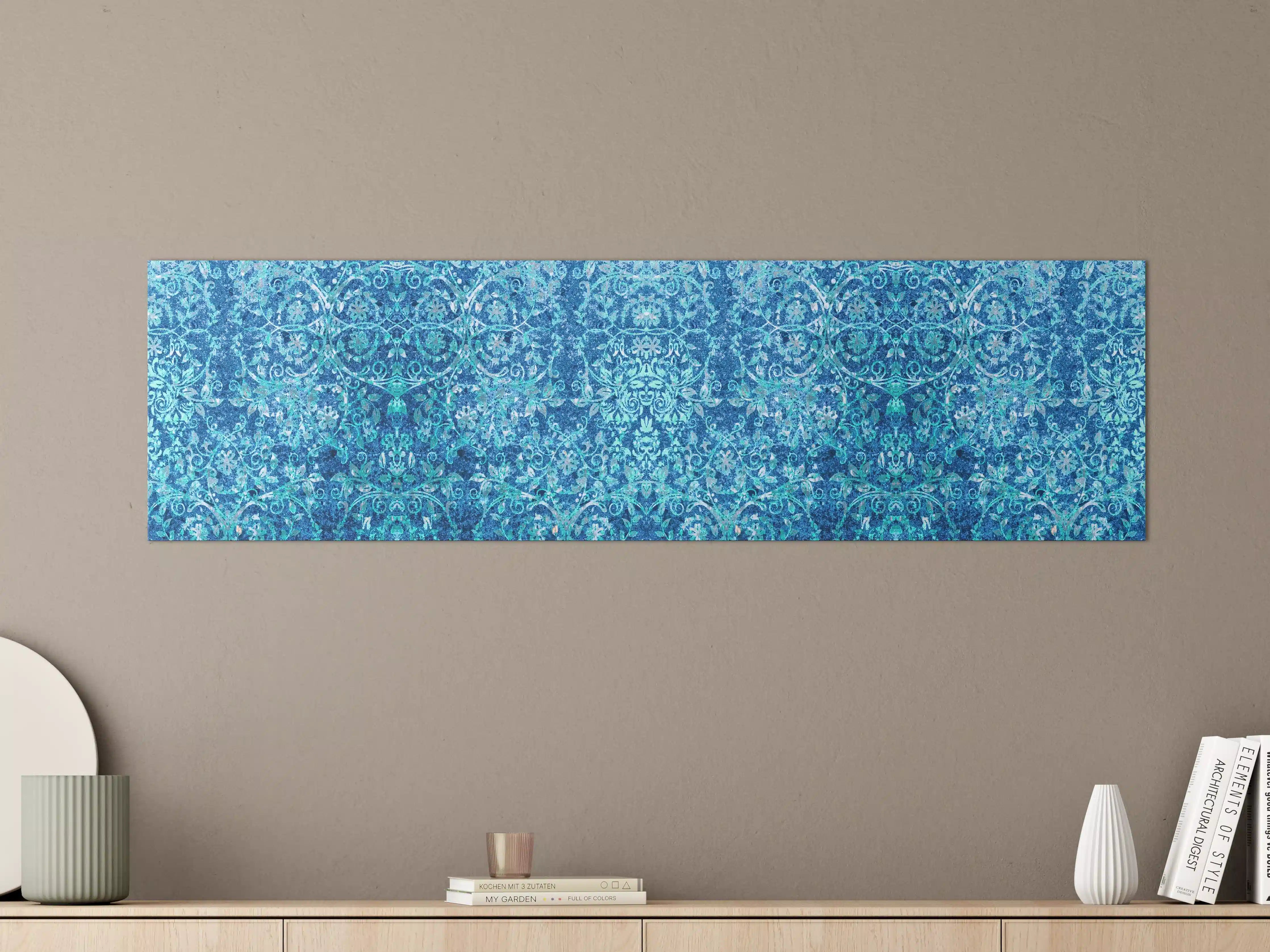 Große Wandbilder - Türkise Aquamarin Wand Textur