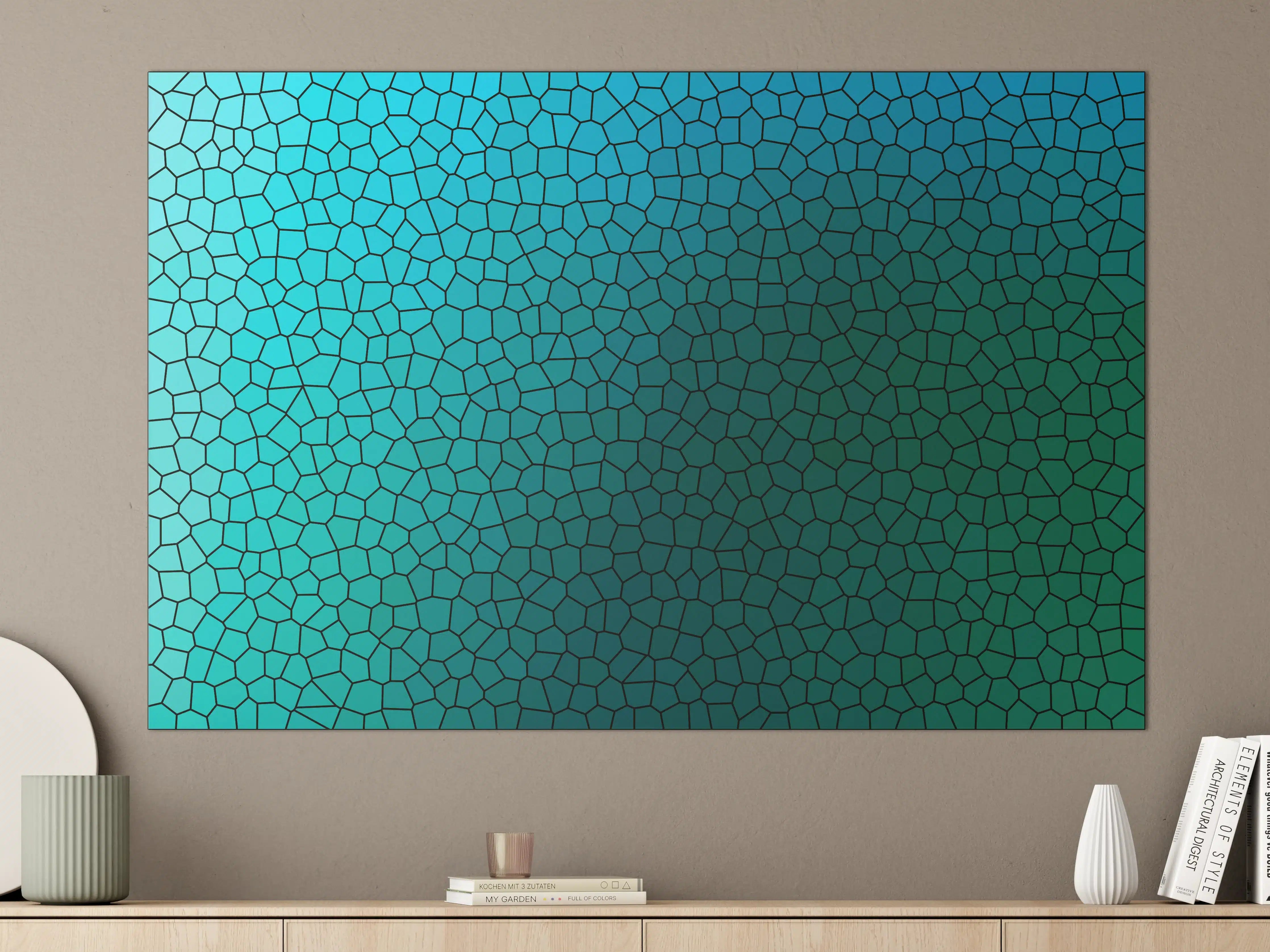 Große Wandbilder - Türkises Fliesenmuster - Mosaik