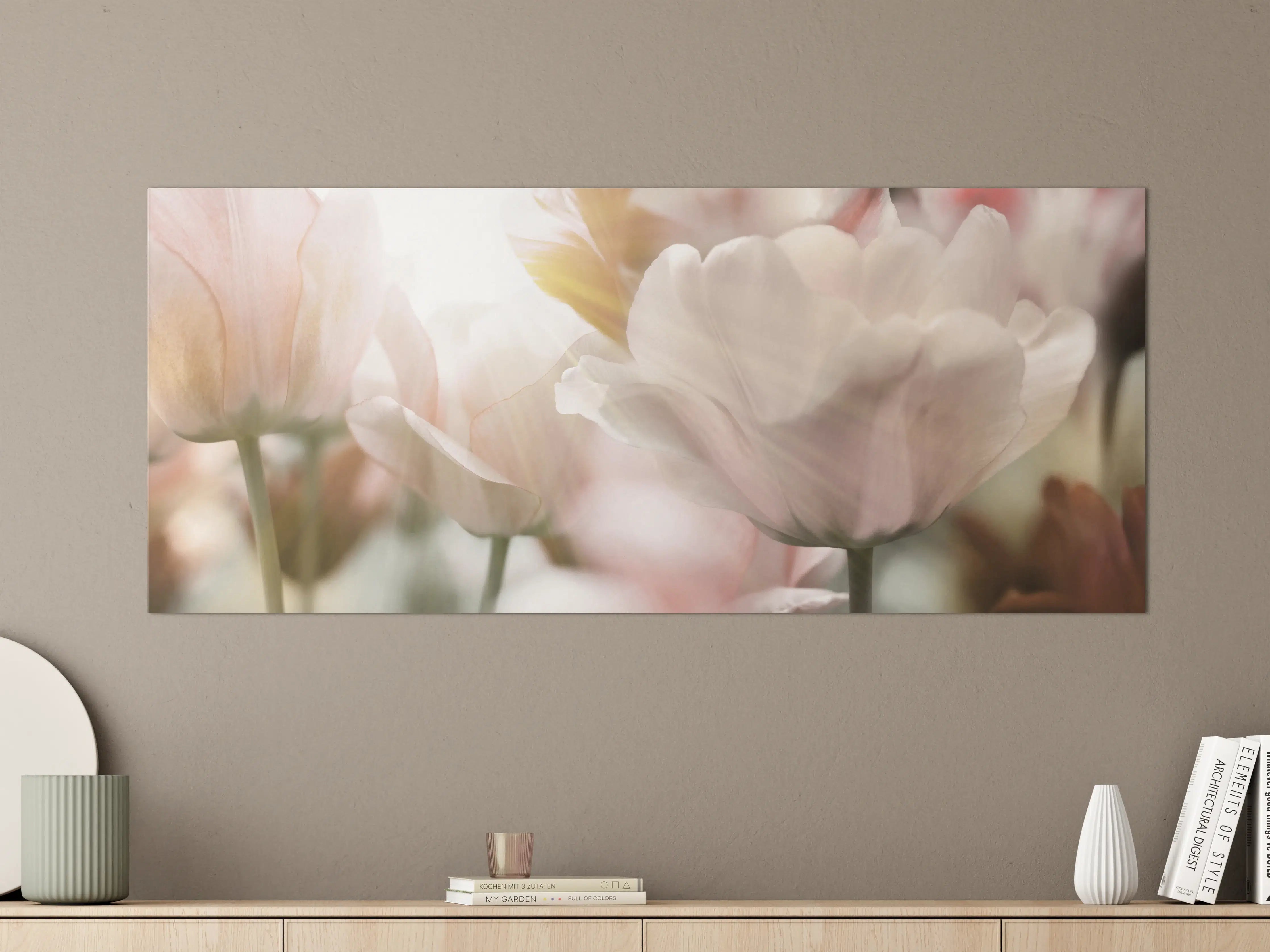 Große Wandbilder - Tulpen in Sonnenstrahlen