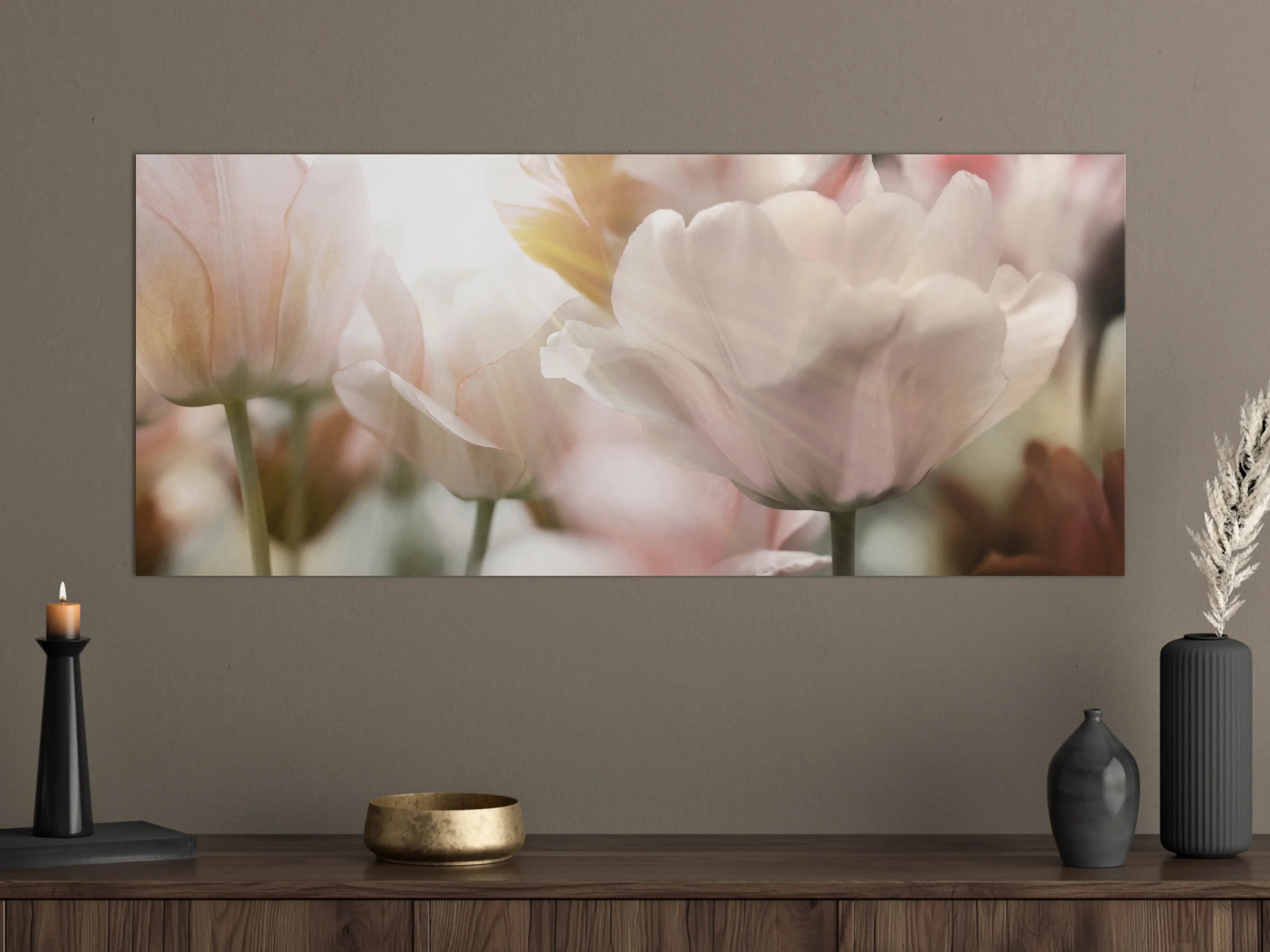 Große Wandbilder - Tulpen in Sonnenstrahlen