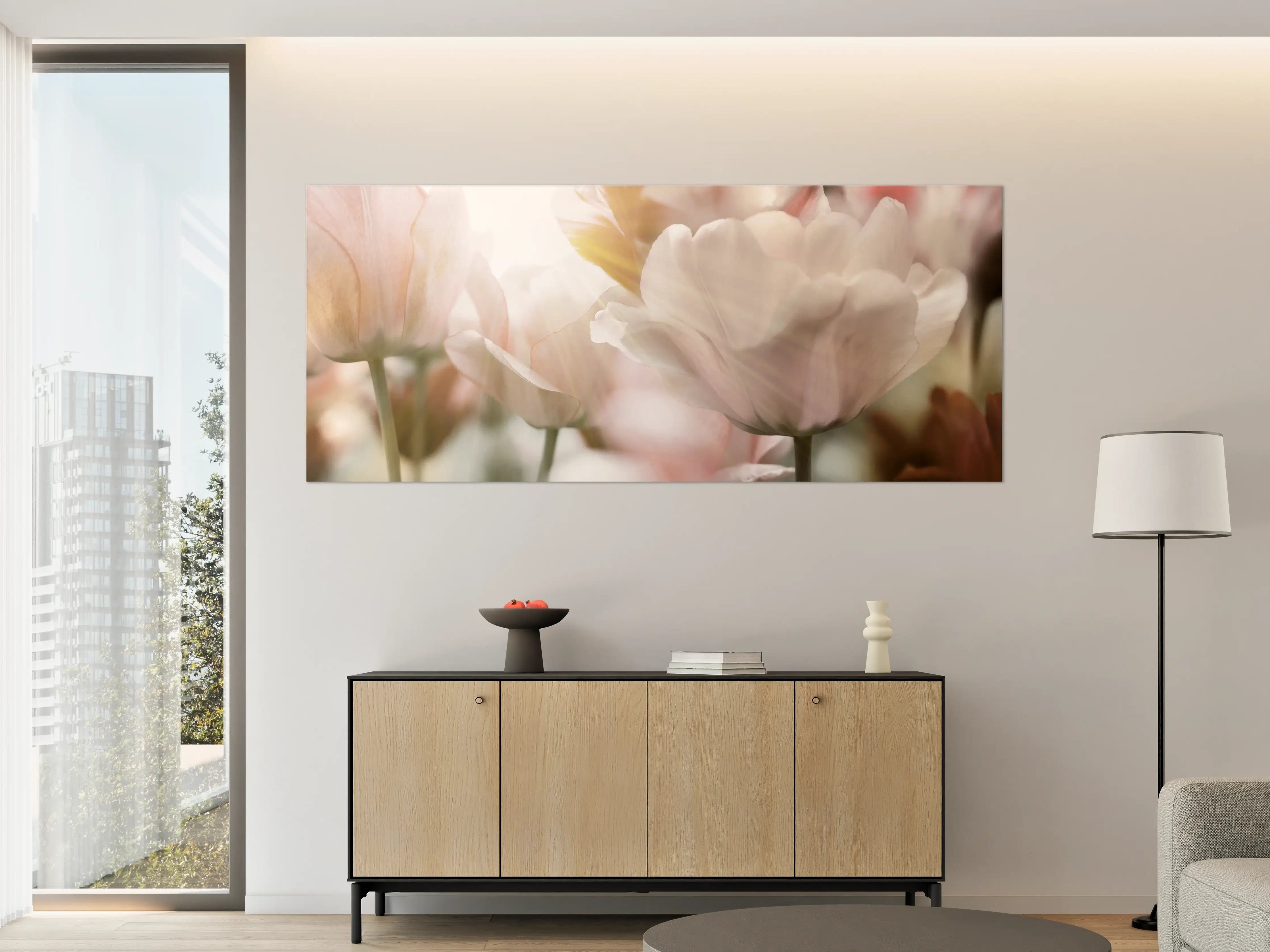 Große Wandbilder - Tulpen in Sonnenstrahlen