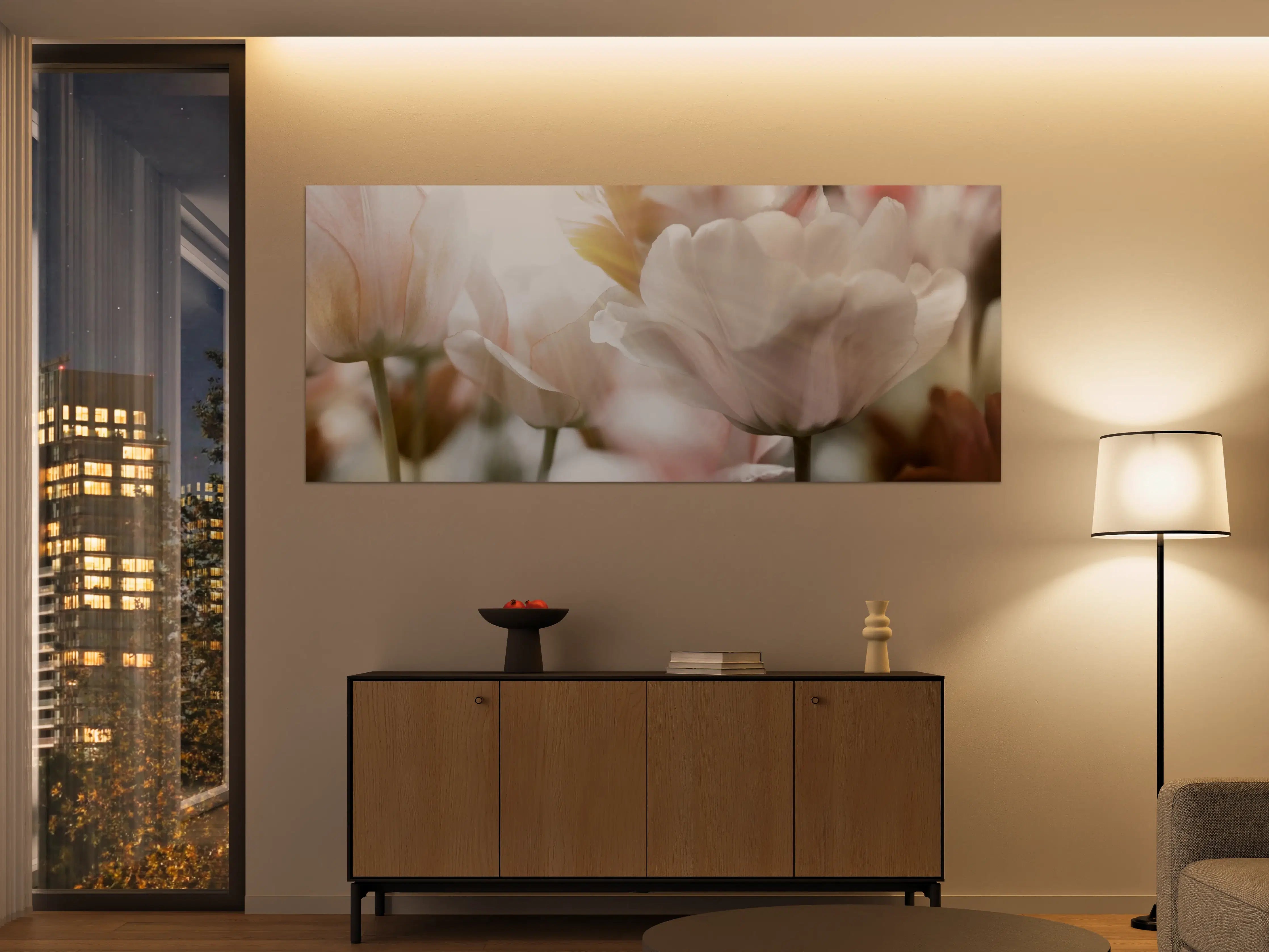 Große Wandbilder - Tulpen in Sonnenstrahlen