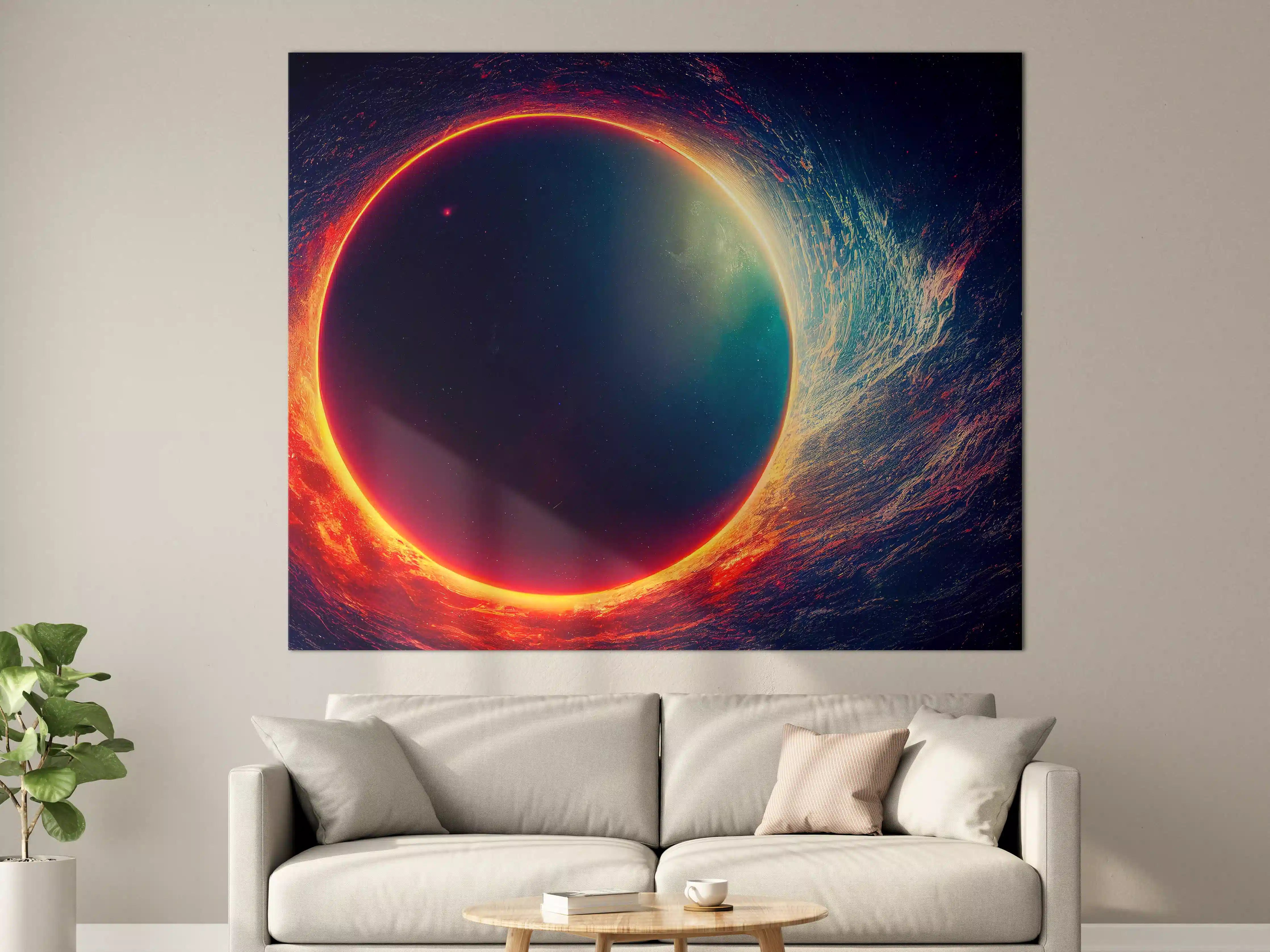 Große Wandbilder - Universumsszene mit Planeten